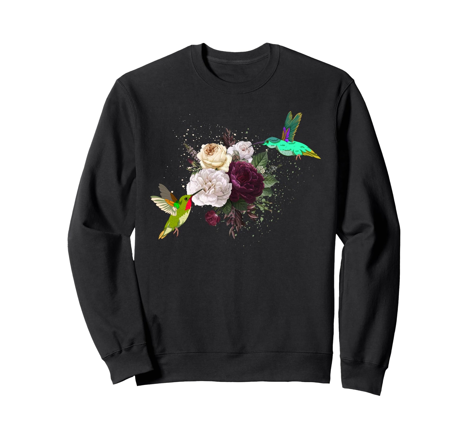 Flowers Bird Animal Lover Roses Sweatshirt - Casual Everyday Wear Unisex - T-Shirt, Sweatshirt, Hoodie