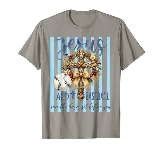Baseball And Jesus Sports Mom Gift T-Shirt - Aesthetic Graphic Men Women - T-Shirt, Sweatshirt, Hoodie