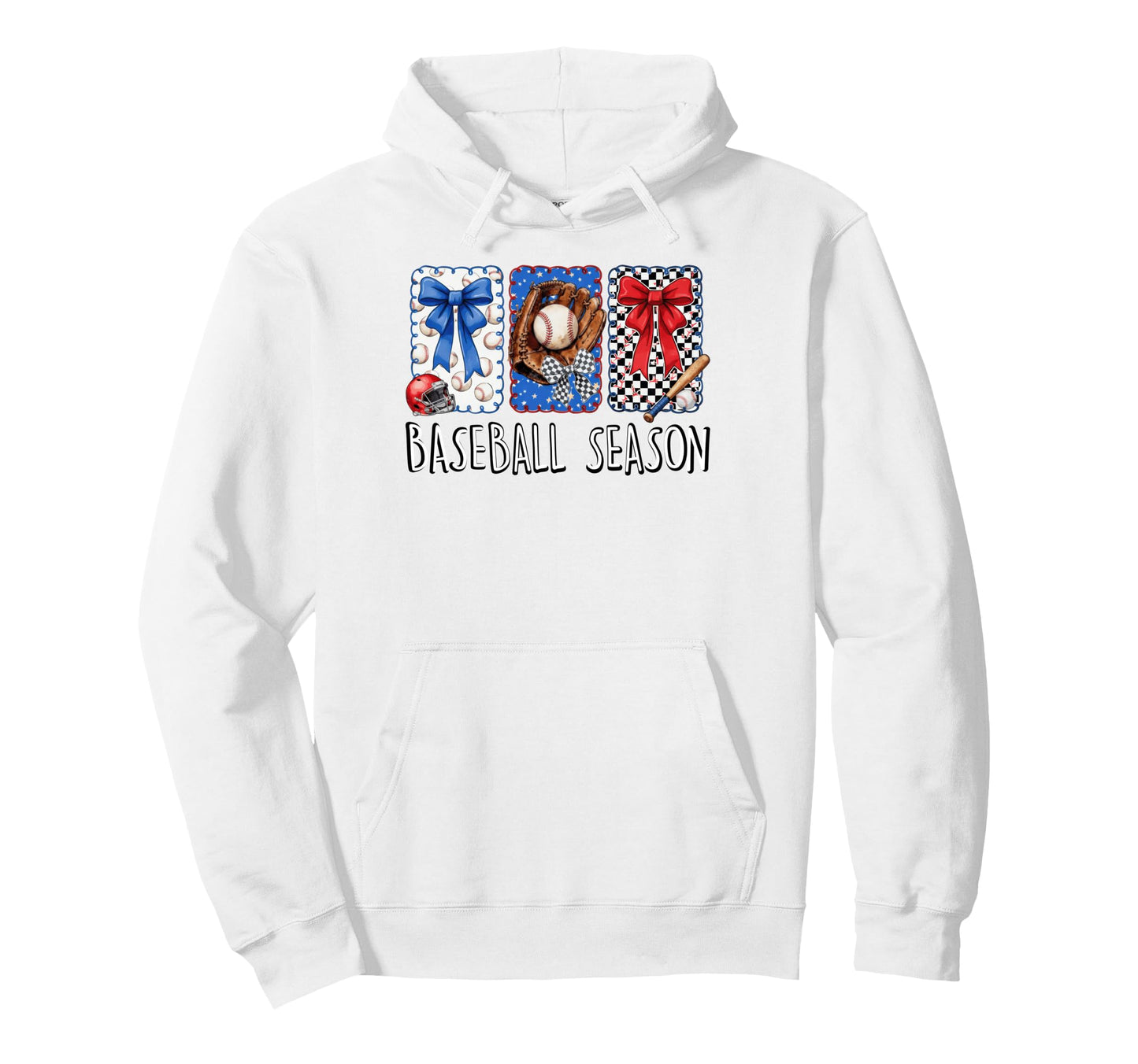 Baseball Season Game Day Vibes Hoodie - Casual Everyday Wear Men Women - T-Shirt, Sweatshirt, Hoodie