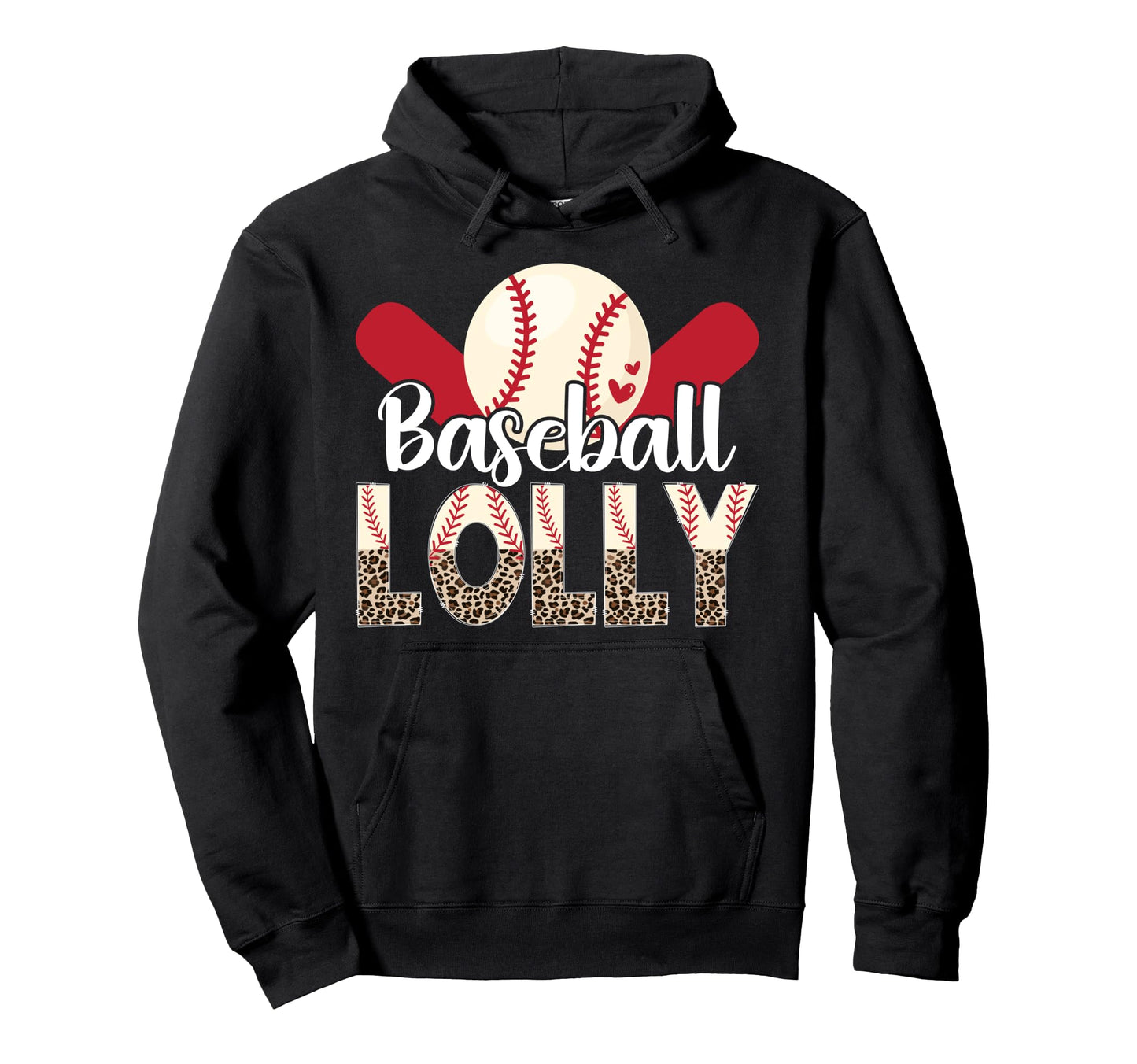 Baseball Lolly Leopard Lolly Baseball Hoodie - Graphic Print for Adults - T-Shirt, Sweatshirt, Hoodie