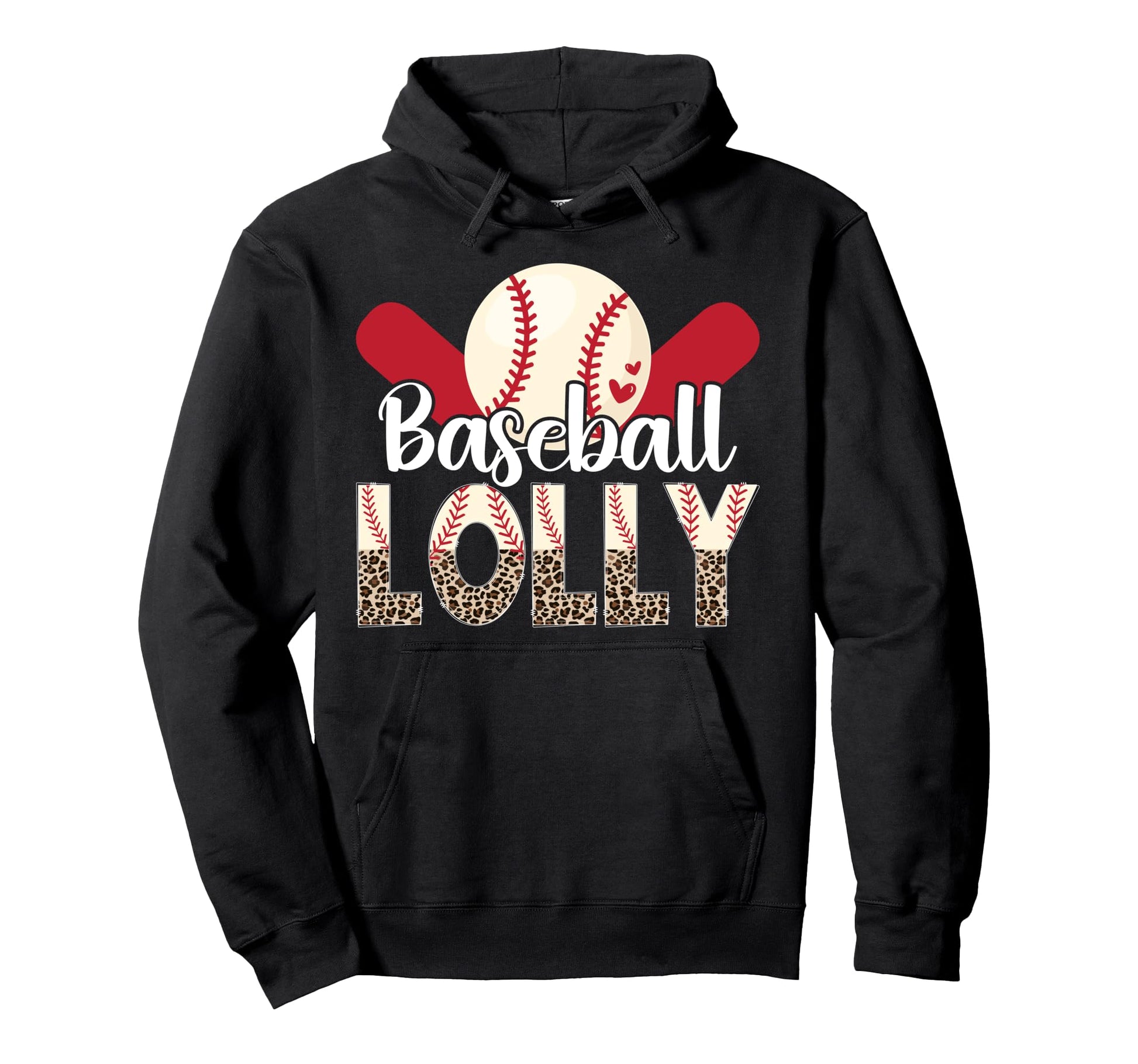 Baseball Lolly Leopard Lolly Baseball Hoodie - Graphic Print for Adults - T-Shirt, Sweatshirt, Hoodie