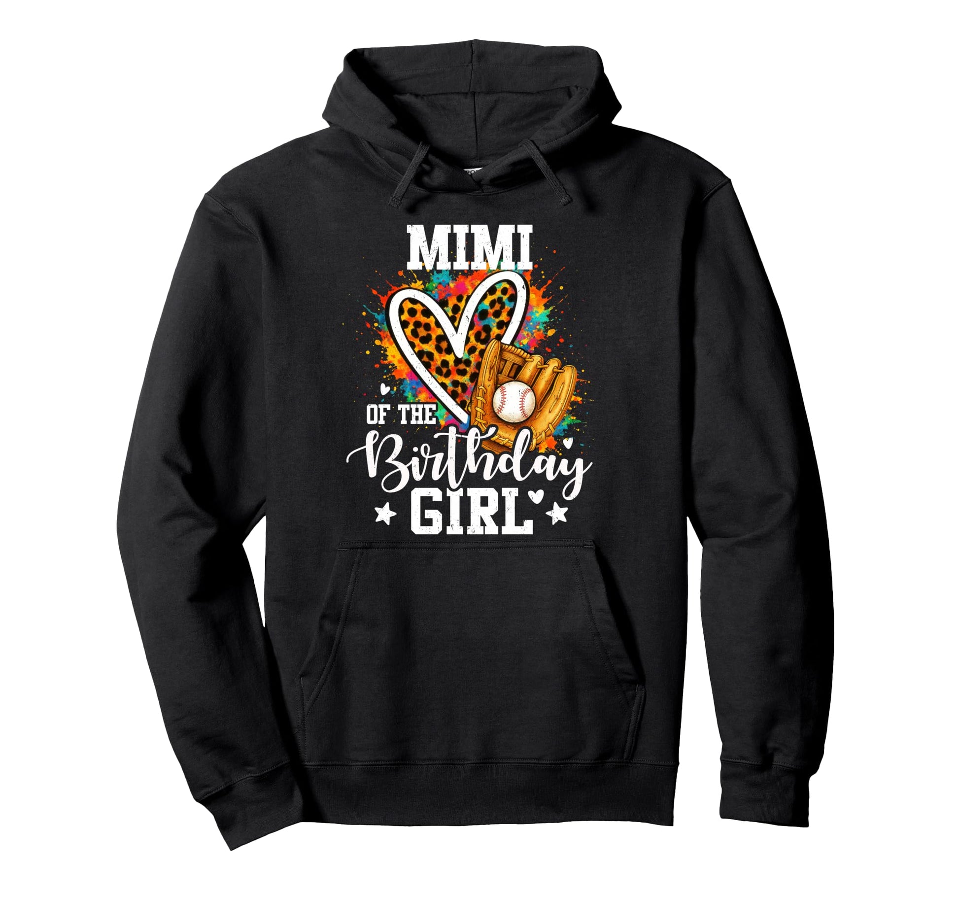 Mimi Birthday Baseball Player Leopard Hoodie - Custom Art Print Men Women - T-Shirt, Sweatshirt, Hoodie