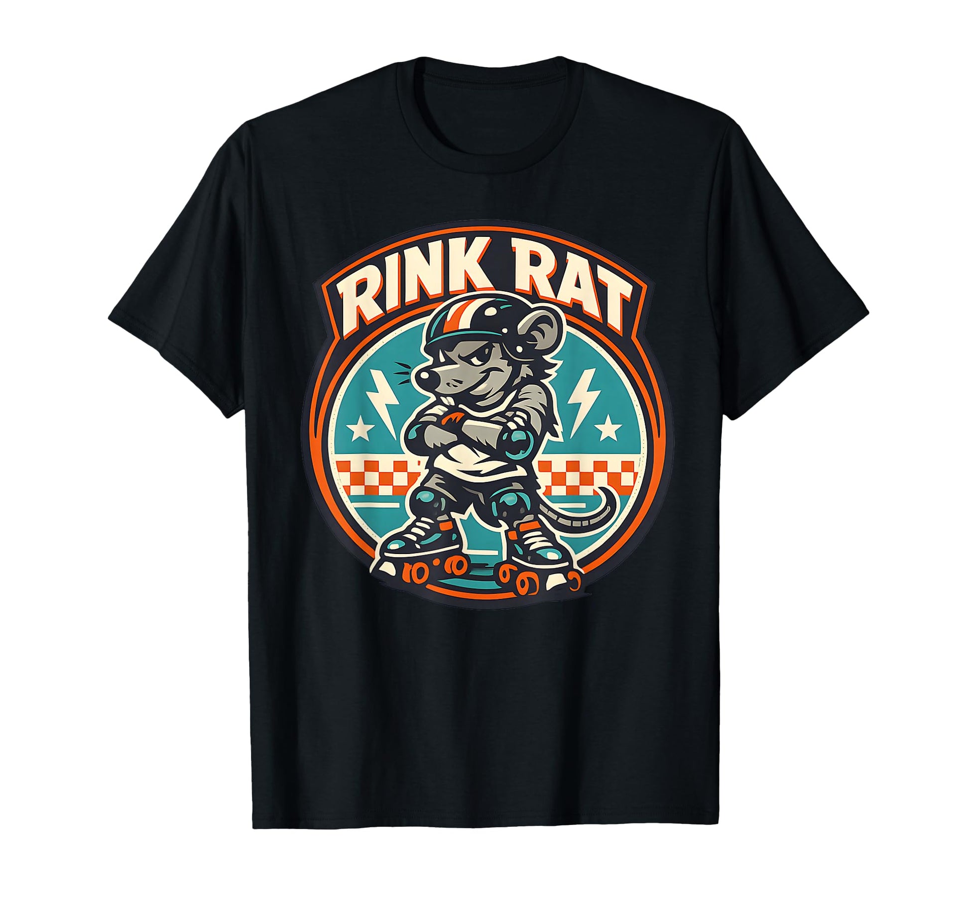 Rink Rat Roller Derby Rollerskater T-Shirt - Novelty Apparel Unisex - T-Shirt, Sweatshirt, Hoodie