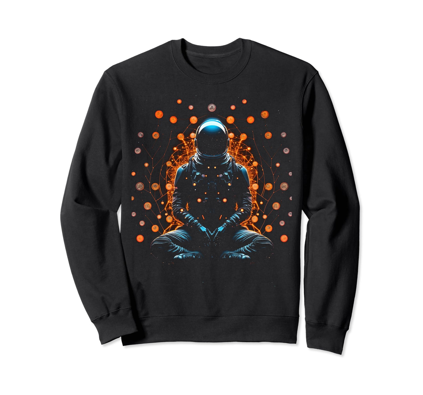 Synthwave Astronaut Cyberpunk Sweatshirt - Fun Novelty Design for Adults - T-Shirt, Sweatshirt, Hoodie