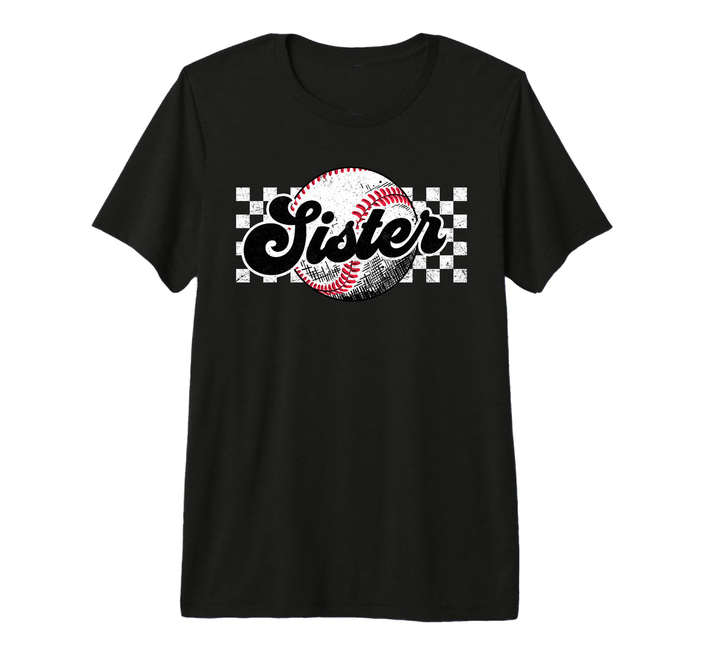Baseball Sister T Ball Little Sister T-Shirt - Graphic Print Unisex - T-Shirt, Sweatshirt, Hoodie