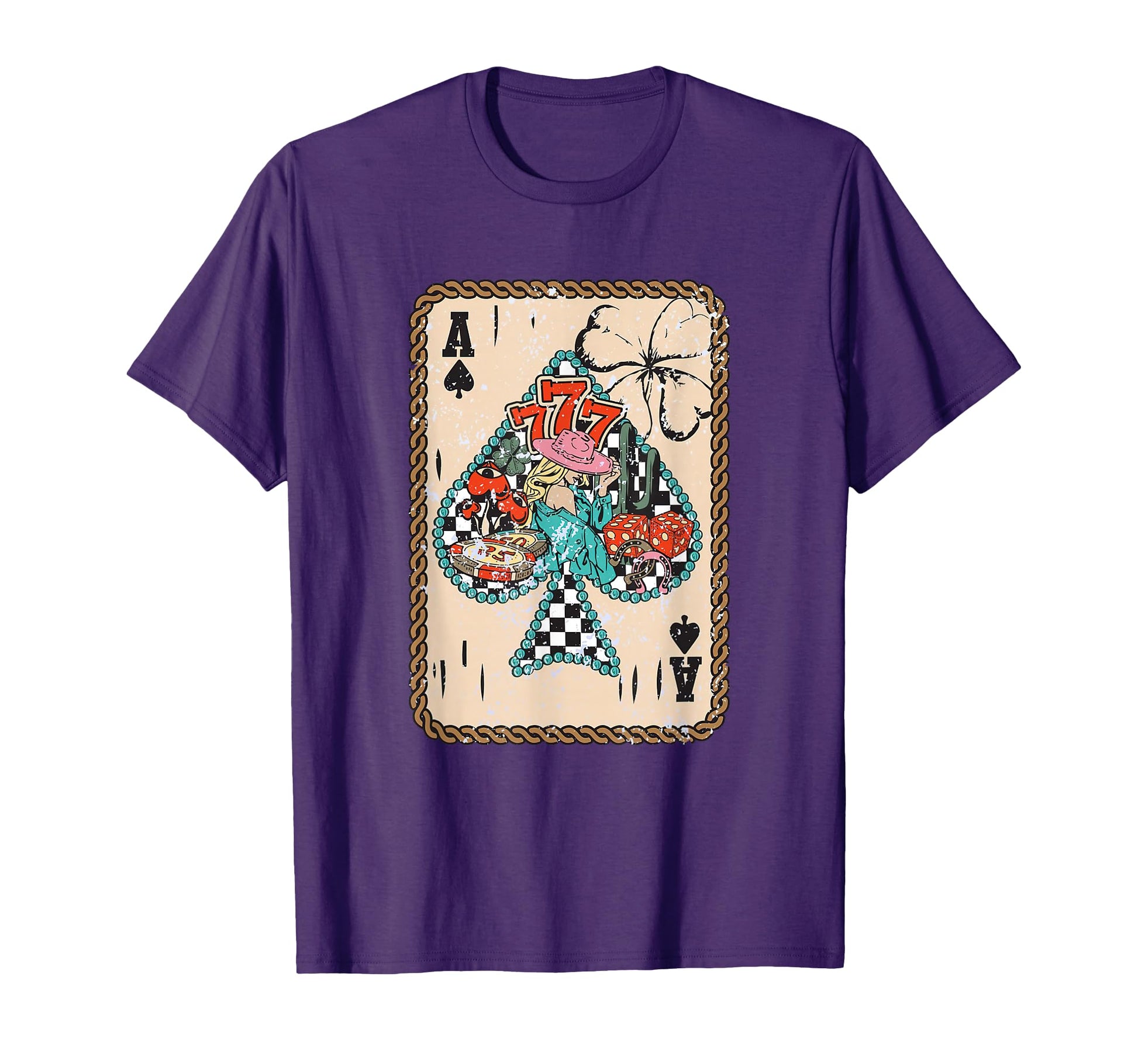 Feeling Lucky Turquoise Frame Trendy T-Shirt - Streetwear Style Men Women - T-Shirt, Sweatshirt, Hoodie