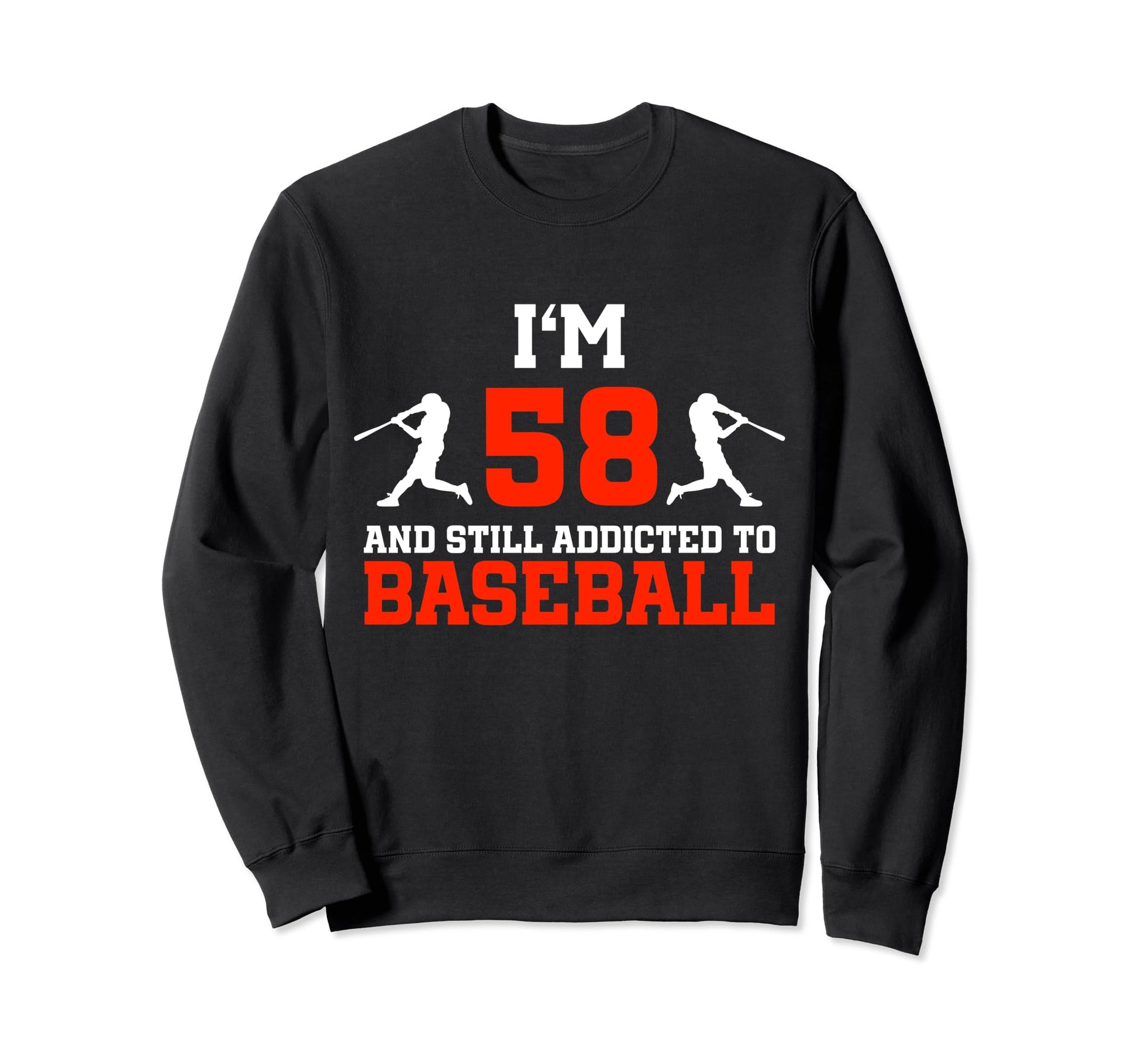 58Th Birthday Baseball 58 Years Old Sweatshirt - Graphic Print for Adults - T-Shirt, Sweatshirt, Hoodie