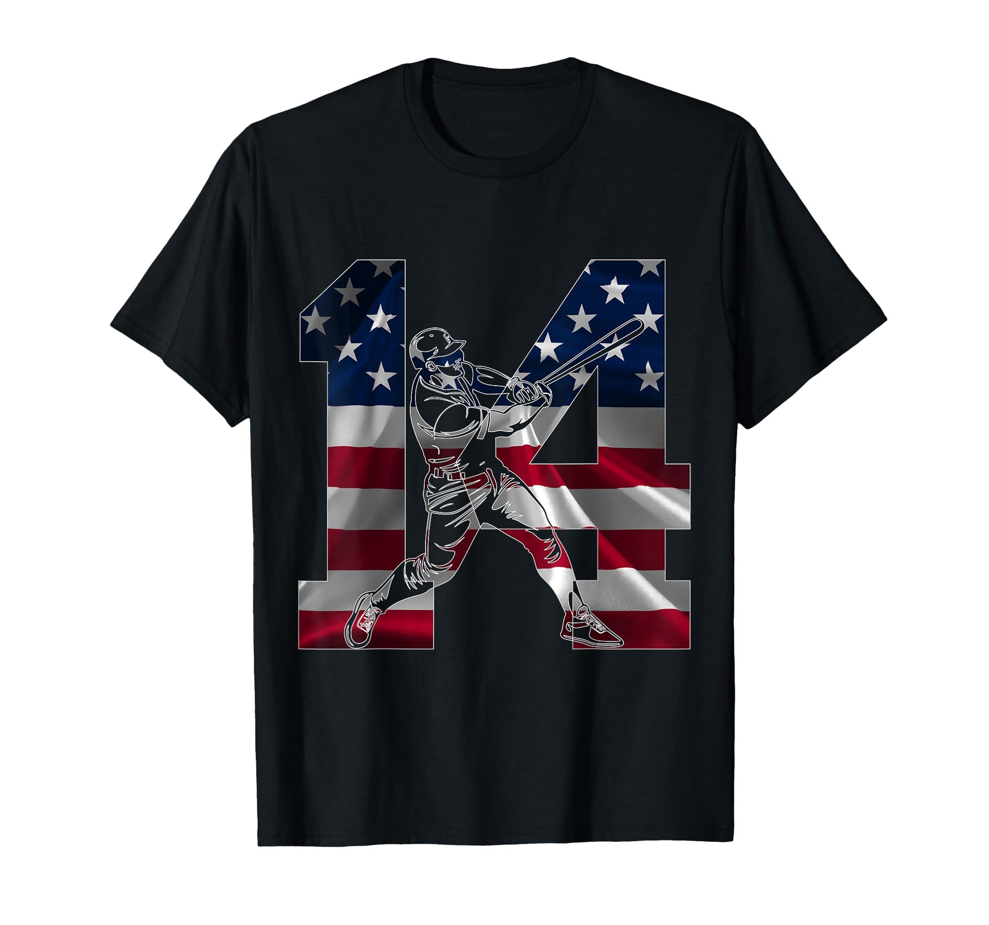 Number 14 Years Baseball 14Th T-Shirt - Aesthetic Graphic for Adults - T-Shirt, Sweatshirt, Hoodie