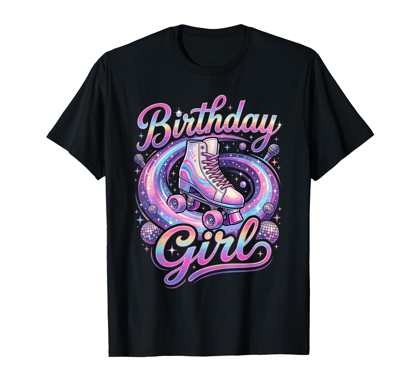 Roller Skate Disco Party Birthday T-Shirt - Graphic Print Unisex - T-Shirt, Sweatshirt, Hoodie