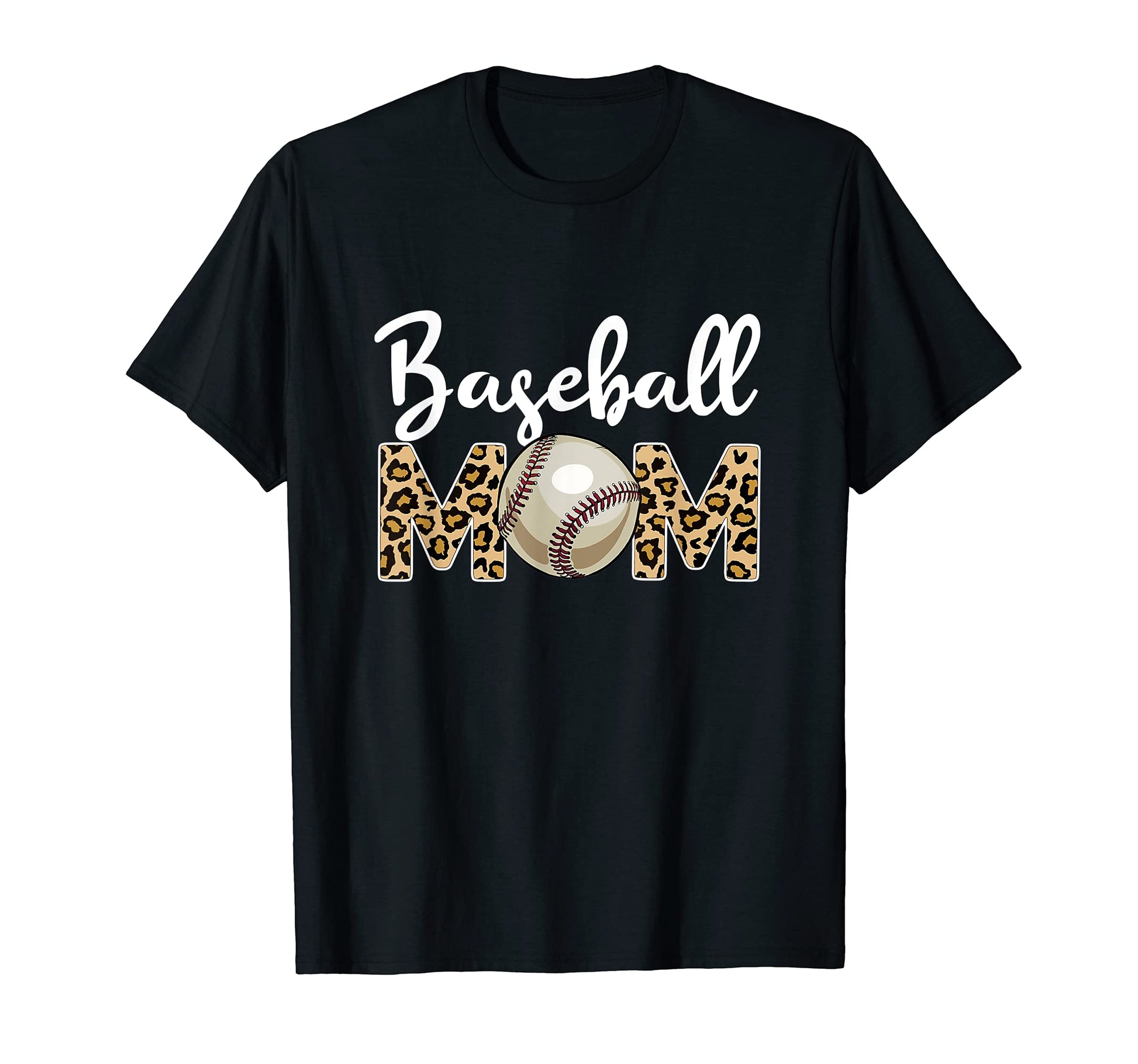 Baseball Mom Leopard Funny Softball Mom T-Shirt - Custom Art Print Unisex - T-Shirt, Sweatshirt, Hoodie