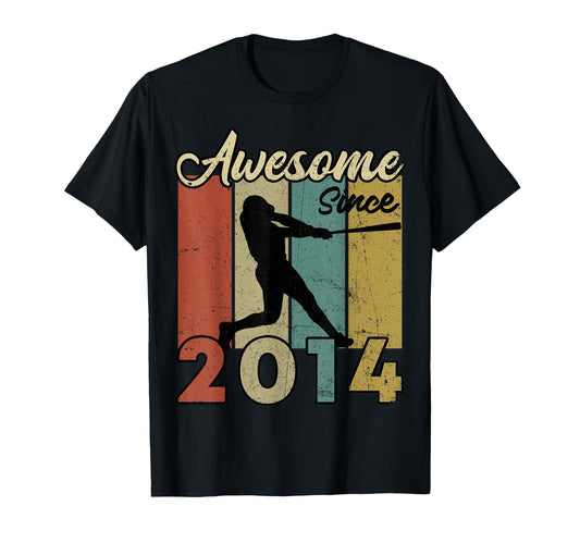 8Th Birthday Awesome Since 2014 T-Shirt - Novelty Apparel Men Women - T-Shirt, Sweatshirt, Hoodie