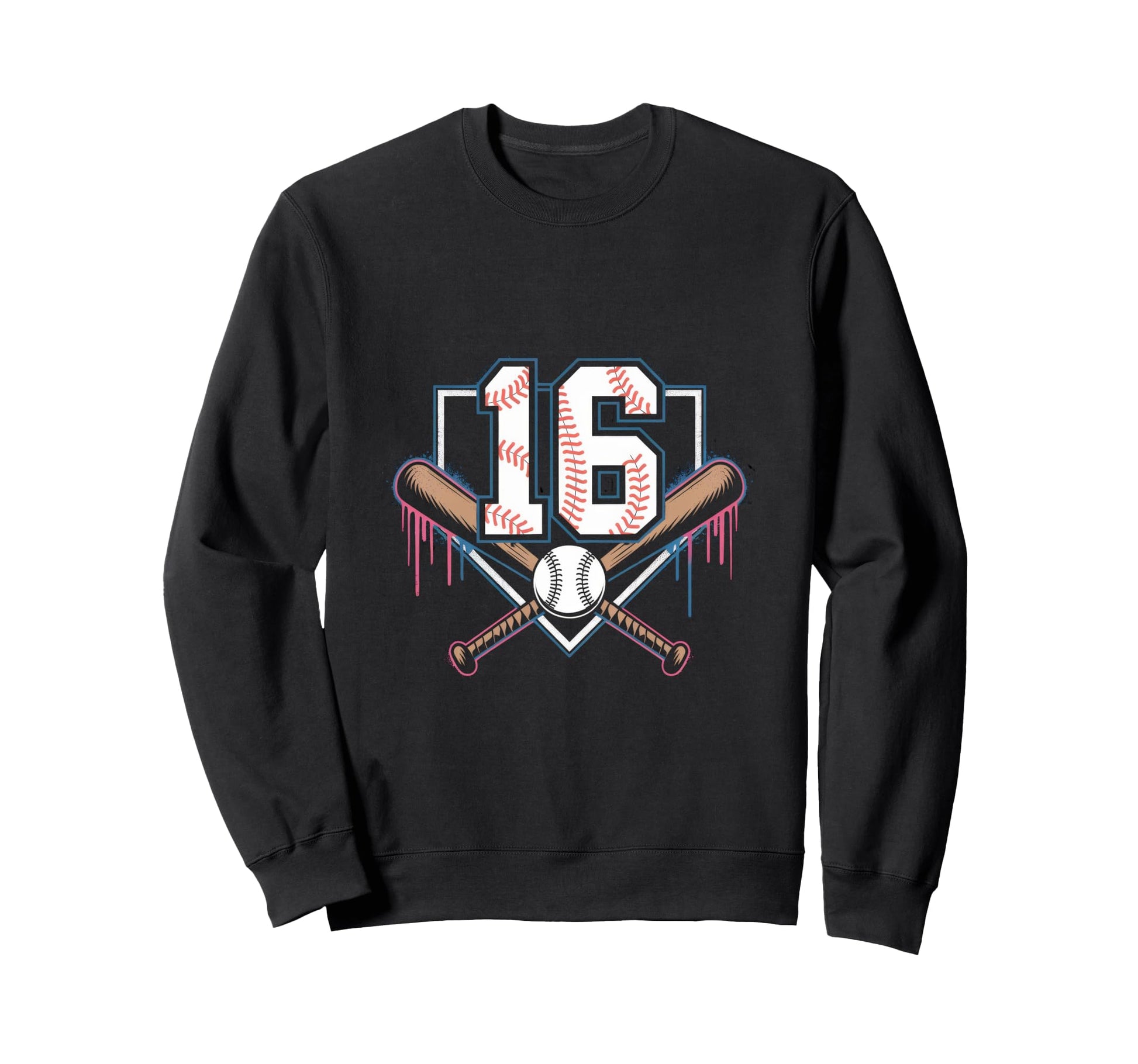 Baseball Home Ice Cream 16Th Birthday Sweatshirt - Trendy Graphic Unisex - T-Shirt, Sweatshirt, Hoodie