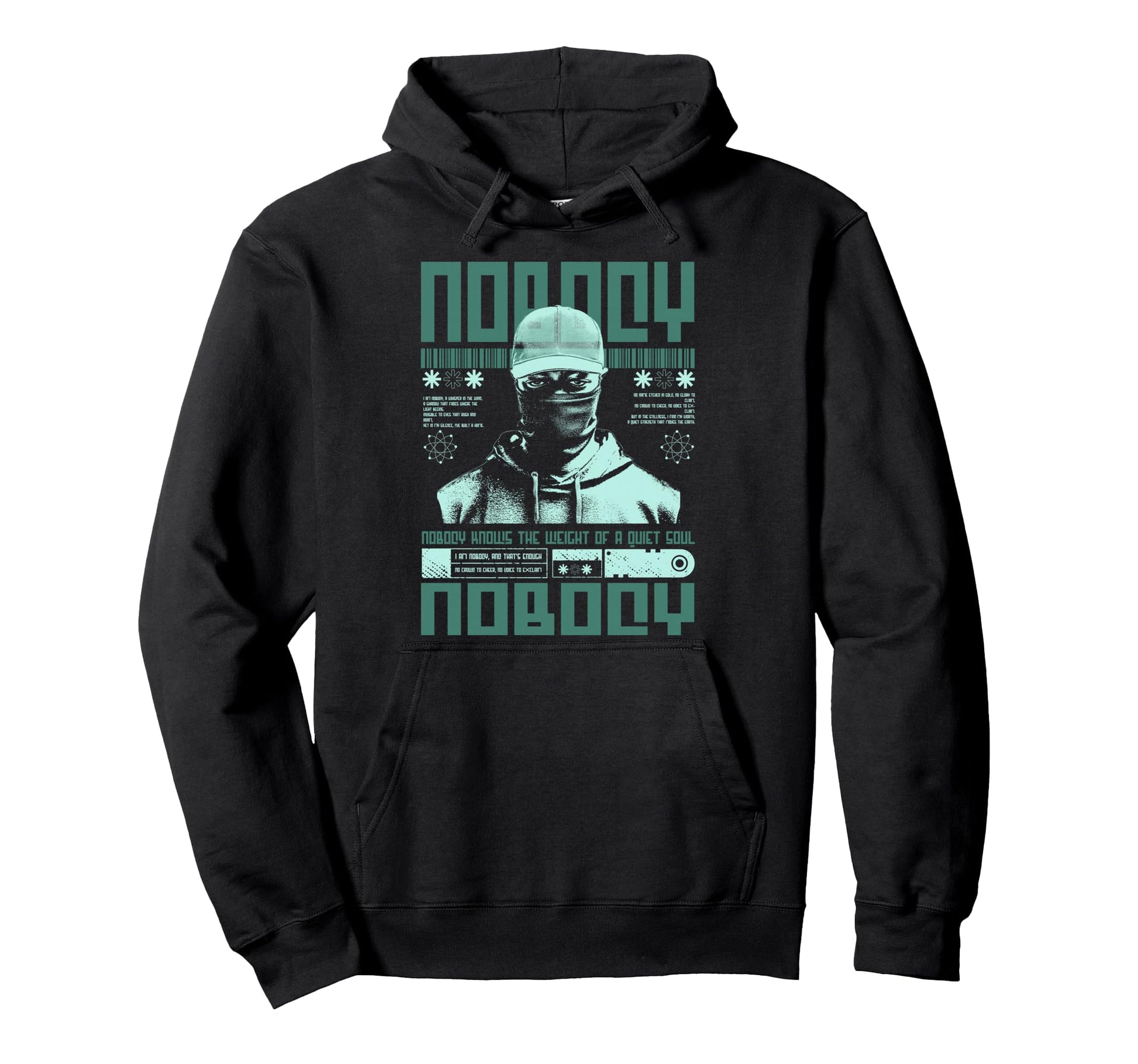 Y2K Nobody Bold Urban Graffiti Aesthetic Hoodie - Trendy Graphic Men Women - T-Shirt, Sweatshirt, Hoodie