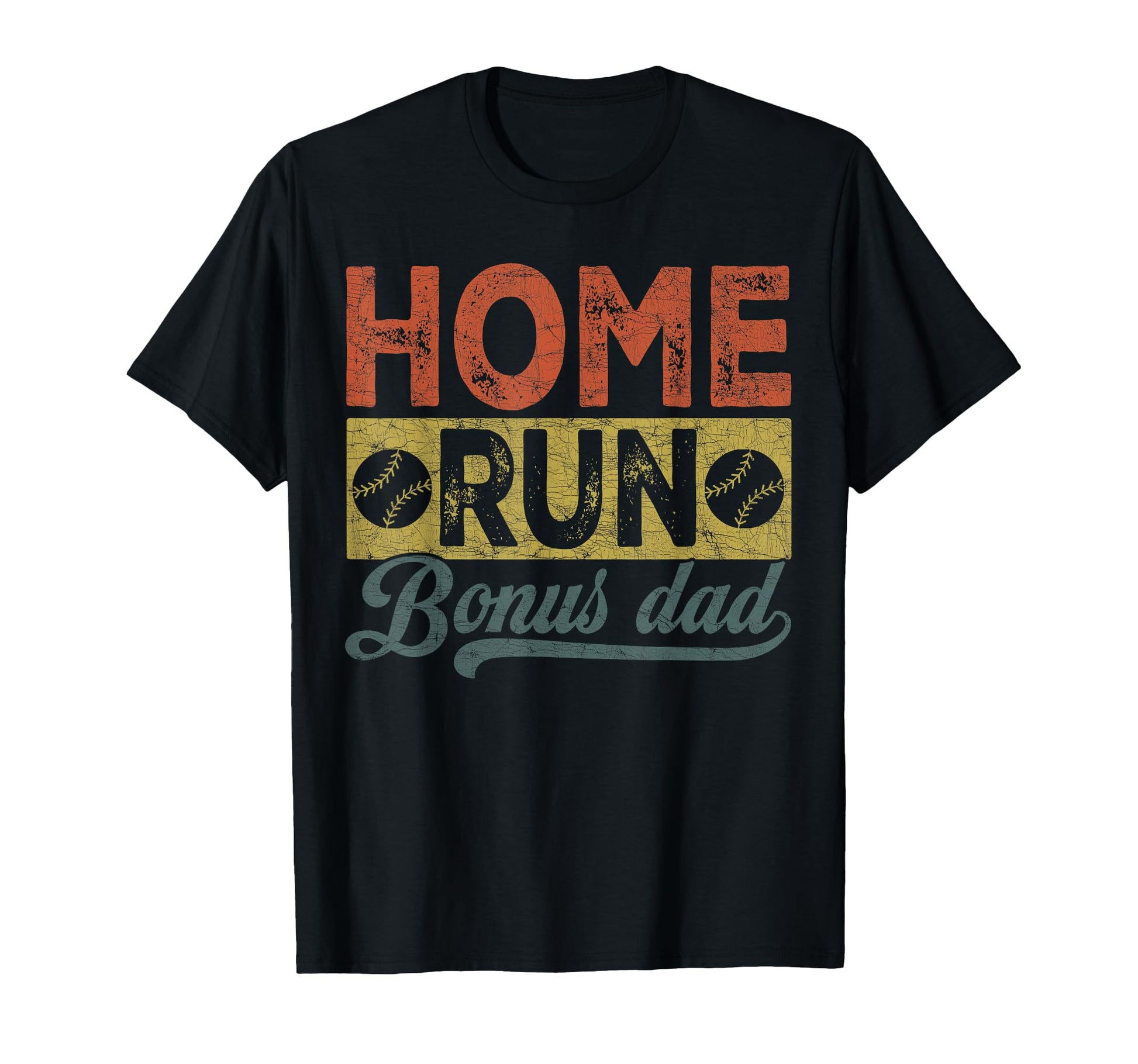 Stepdad Baseball Home Run Bonus T-Shirt - Casual Everyday Wear for Adults - T-Shirt, Sweatshirt, Hoodie