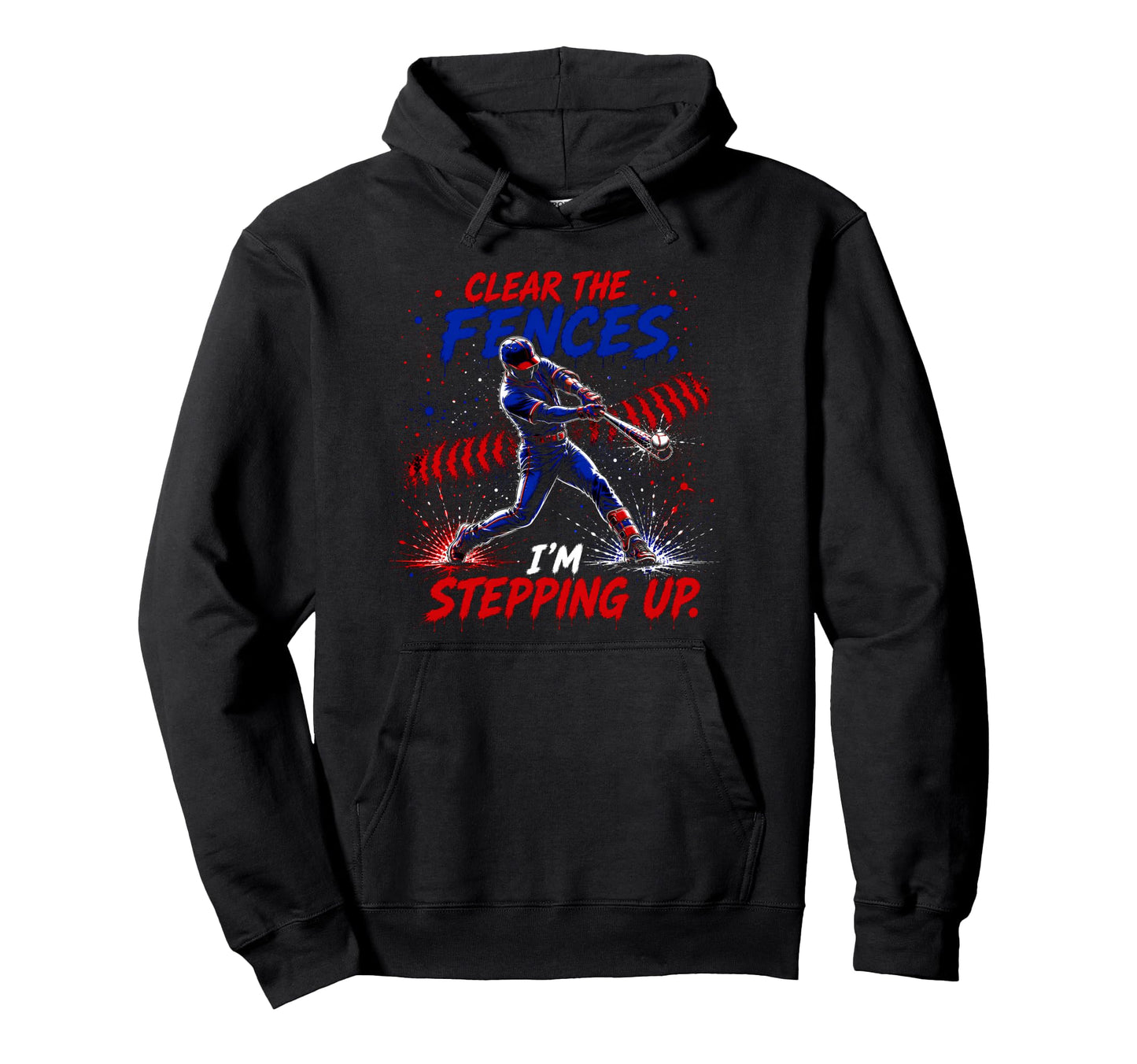 Baseball Batter Homerun Paint Hoodie - Streetwear Style for Adults - T-Shirt, Sweatshirt, Hoodie