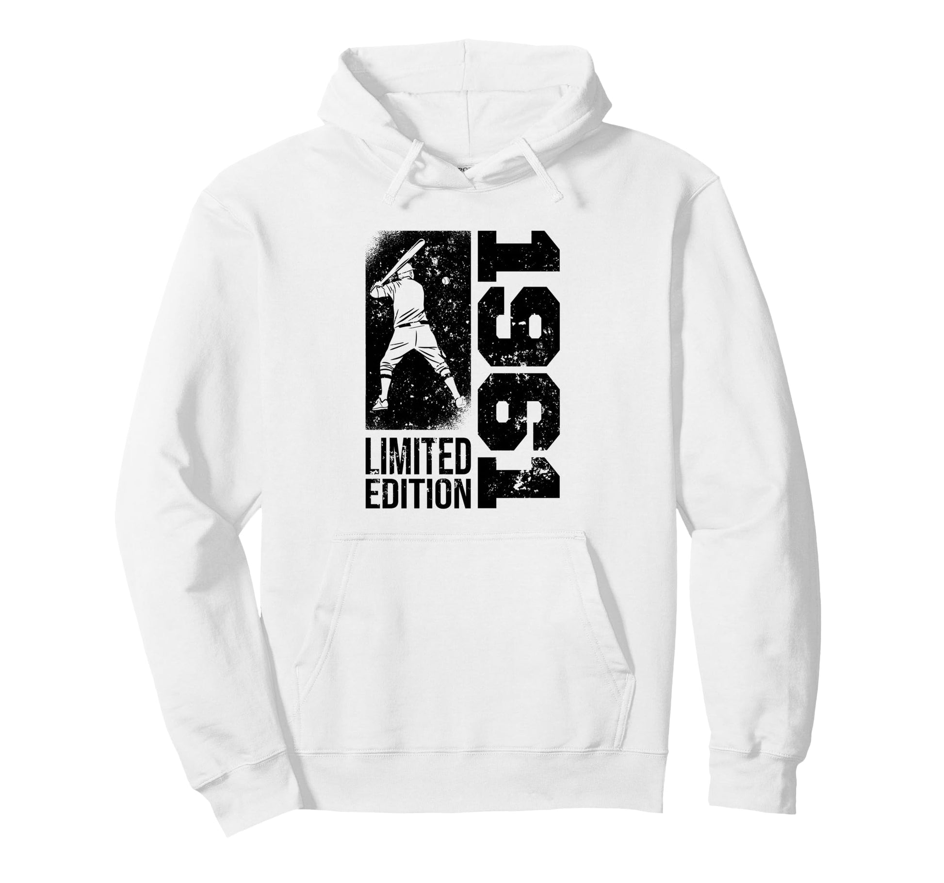 Baseball Player Born 1961 Birthday Baseball Hoodie - Novelty Apparel Unisex - T-Shirt, Sweatshirt, Hoodie