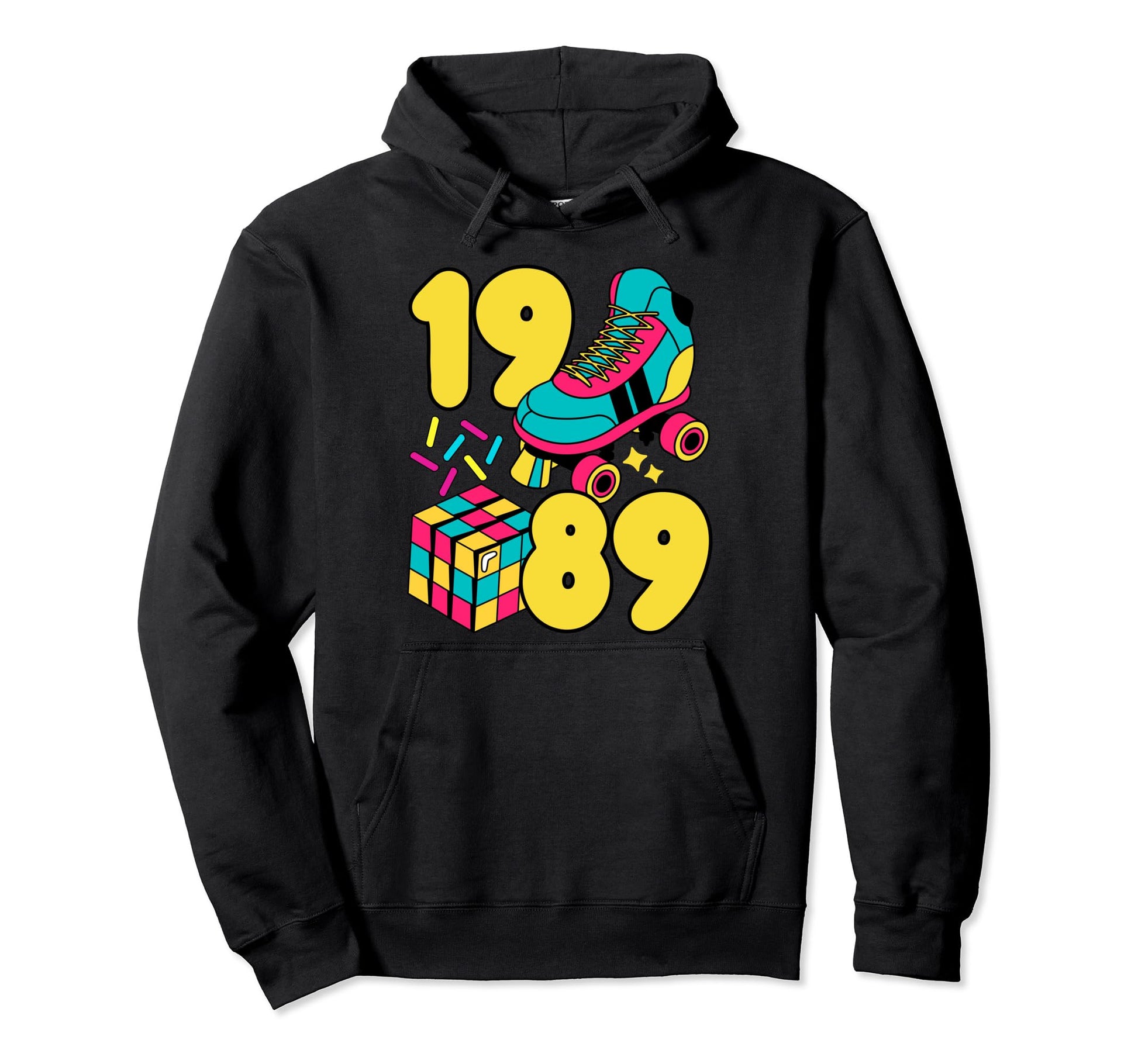 1989 Roller Rink 80S Night Nostalgia Hoodie - Custom Art Print Men Women - T-Shirt, Sweatshirt, Hoodie