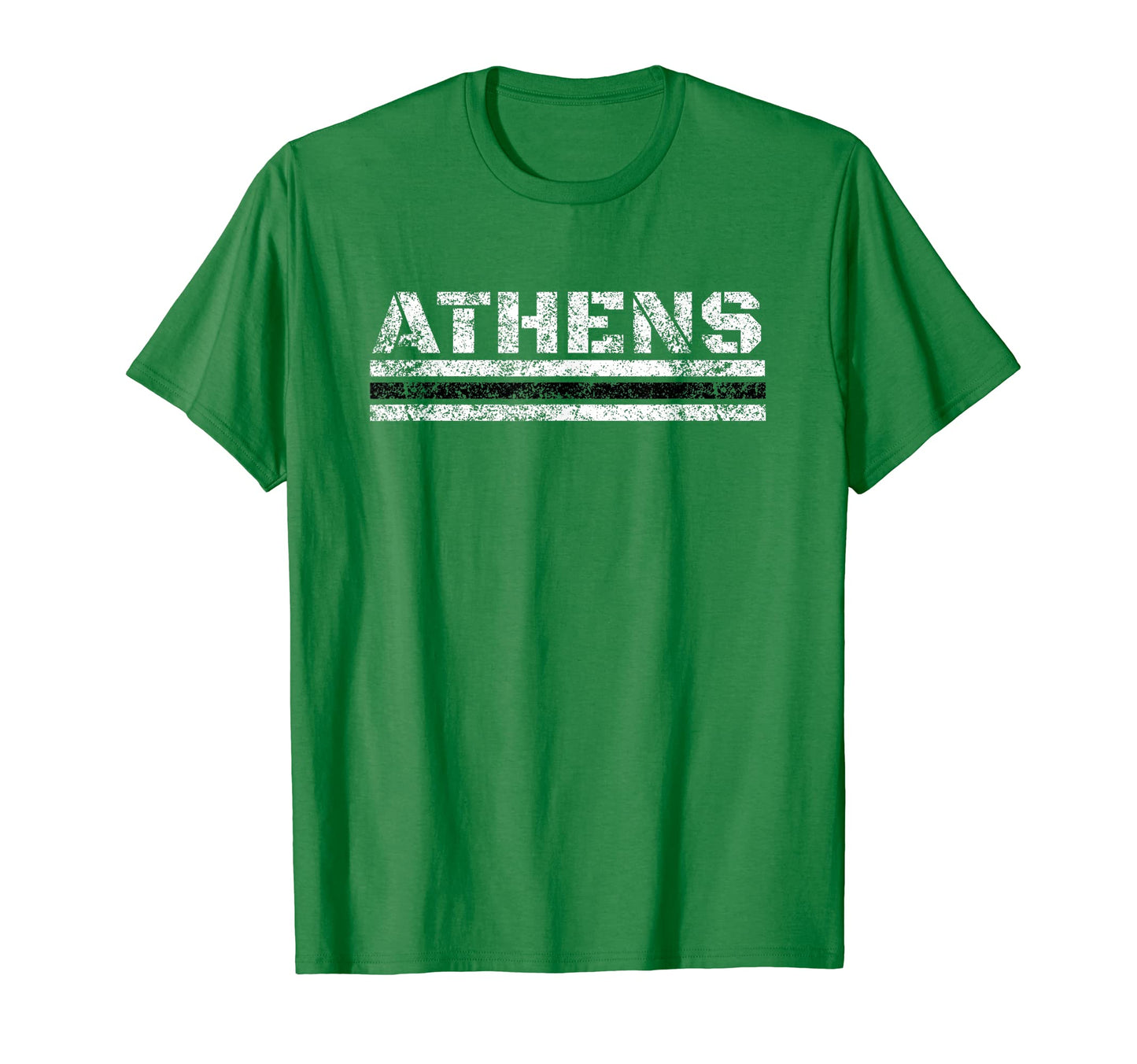 Athens Ohio Weathered Stripe Throwback T-Shirt - Graphic Print Unisex - T-Shirt, Sweatshirt, Hoodie