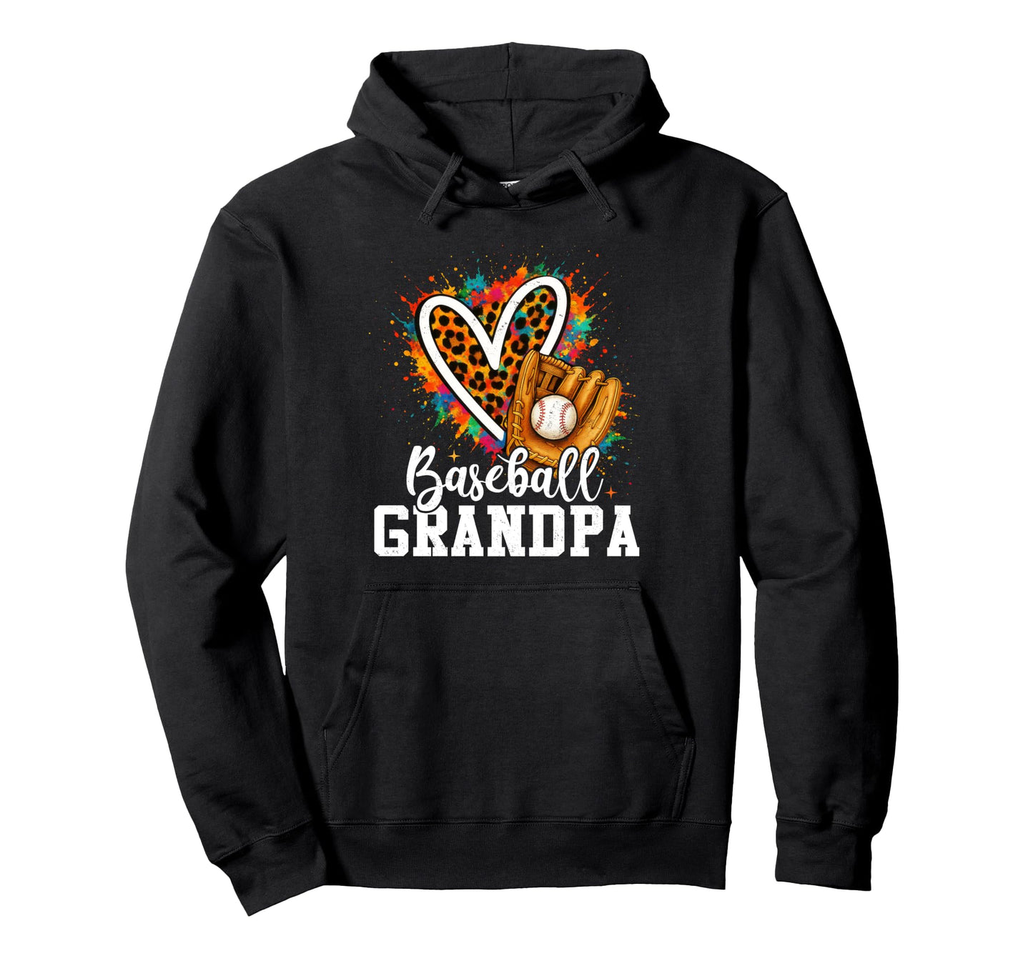 My Favorite Baseball Grandpa Leopard Hoodie - Novelty Apparel Men Women - T-Shirt, Sweatshirt, Hoodie