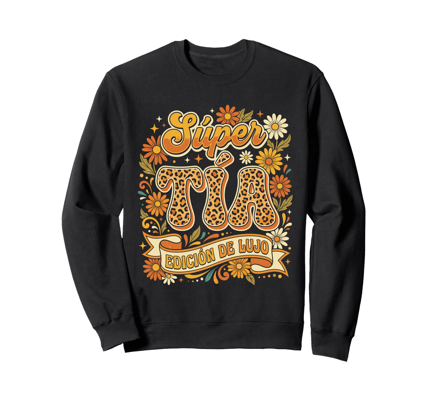 Super Tia Edicion De Lujo Groovy Sweatshirt - Minimalist Print Unisex - T-Shirt, Sweatshirt, Hoodie