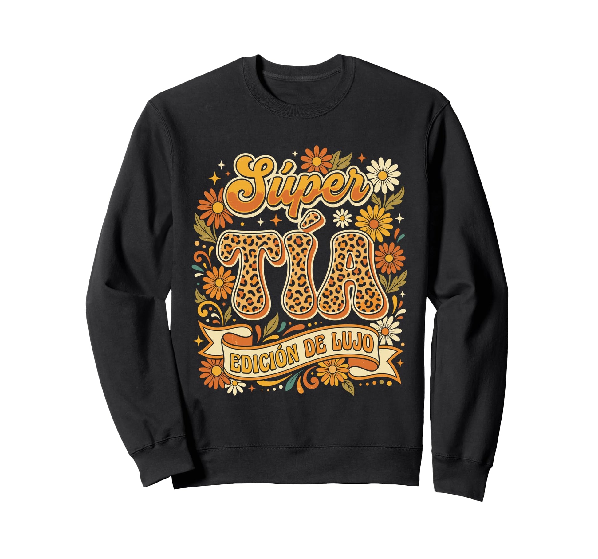 Super Tia Edicion De Lujo Groovy Sweatshirt - Minimalist Print Unisex - T-Shirt, Sweatshirt, Hoodie