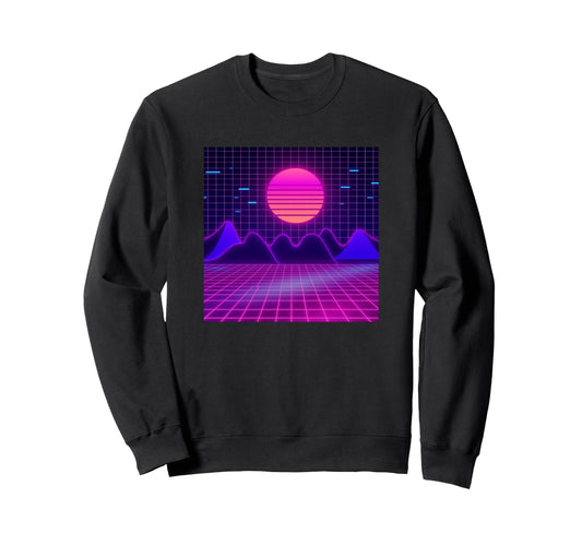 Aesthetic Vaporwave 80S 90S Sweatshirt - Trendy Graphic for Adults - T-Shirt, Sweatshirt, Hoodie