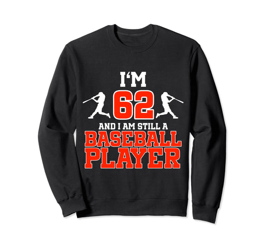 62Nd Birthday Baseball 62 Years Old Sweatshirt - Minimalist Print Unisex - T-Shirt, Sweatshirt, Hoodie