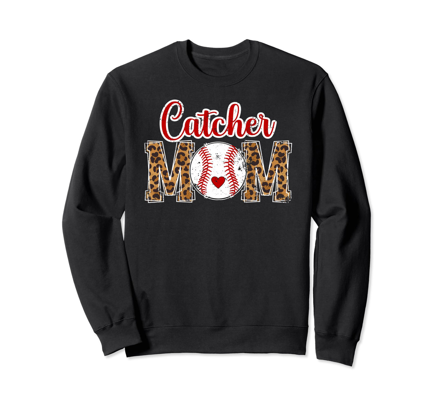 Baseball Catcher Mom Baseball Sweatshirt - Custom Art Print for Adults - T-Shirt, Sweatshirt, Hoodie