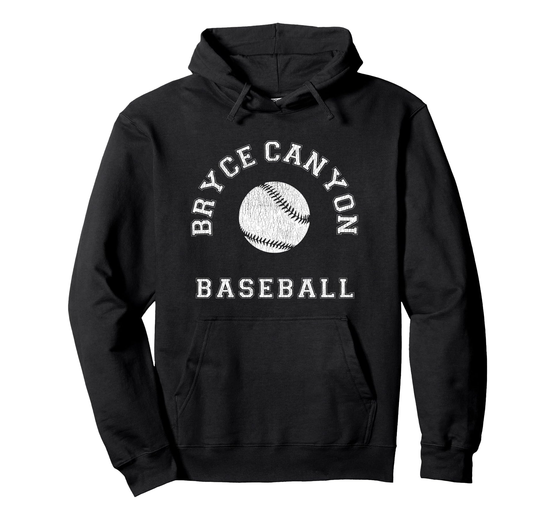 Bryce Canyon Baseball Distressed Hoodie - Trendy Graphic Unisex - T-Shirt, Sweatshirt, Hoodie