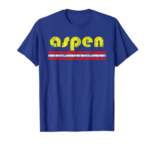 Aspen Colorado Weathered Stripe T-Shirt - Aesthetic Graphic for Adults - T-Shirt, Sweatshirt, Hoodie