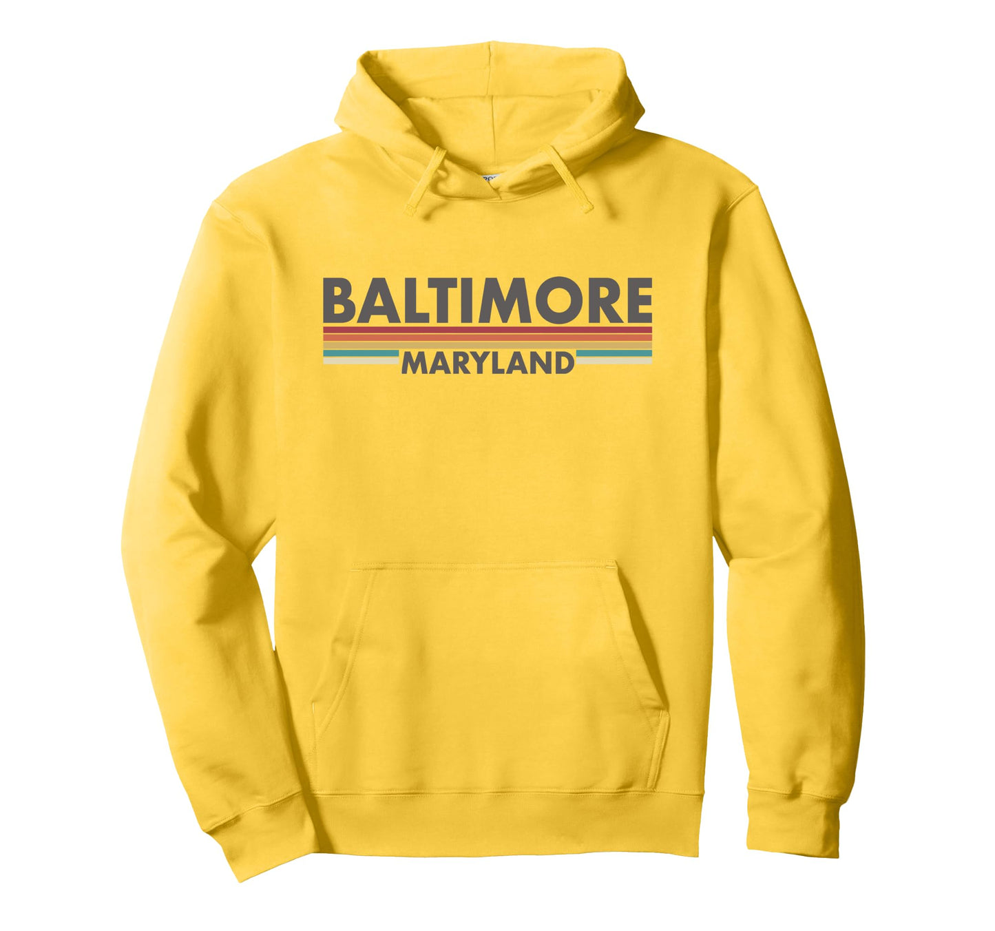 Baltimore Maryland Stripes Hoodie - Custom Art Print for Adults - T-Shirt, Sweatshirt, Hoodie