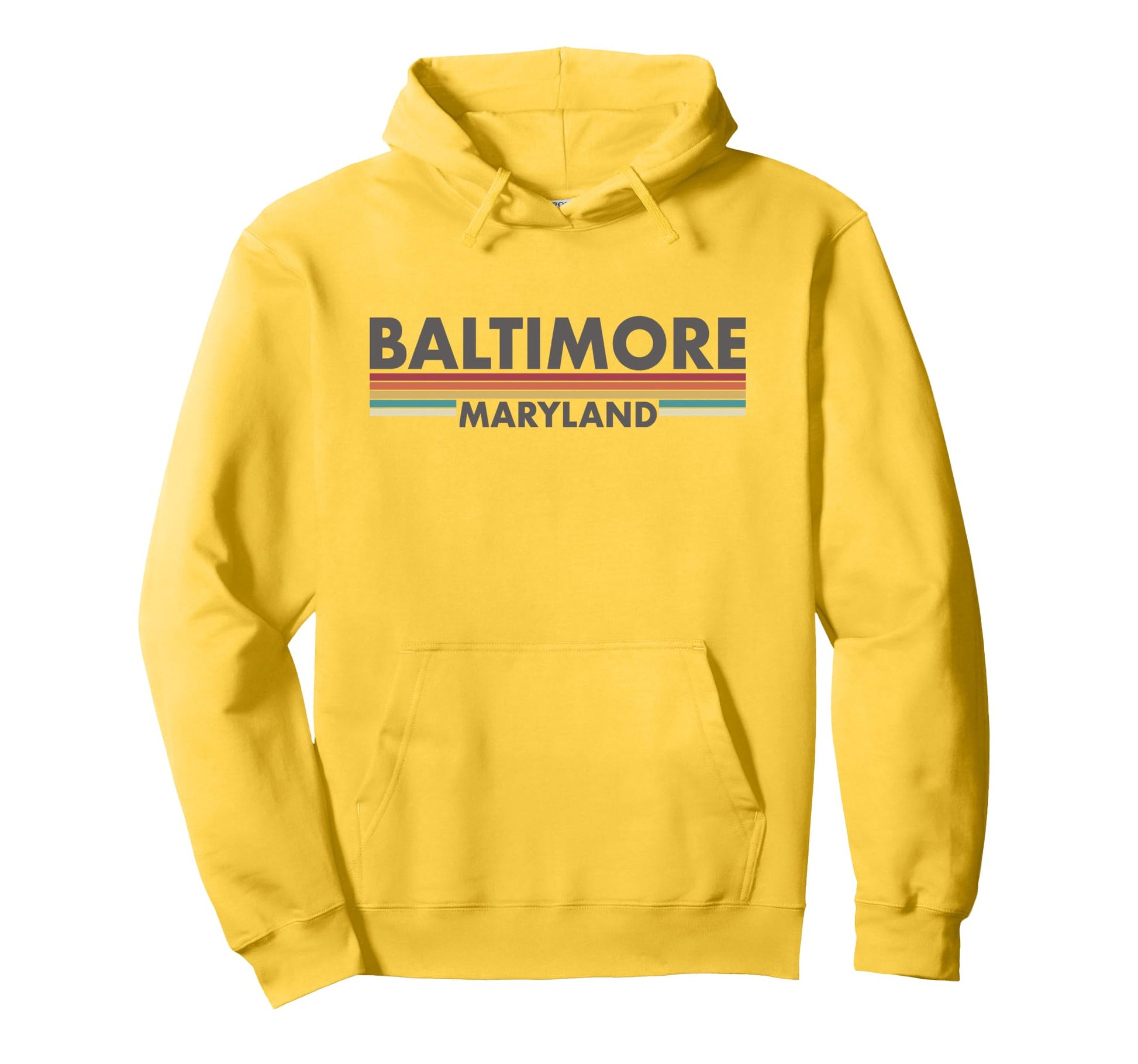 Baltimore Maryland Stripes Hoodie - Custom Art Print for Adults - T-Shirt, Sweatshirt, Hoodie