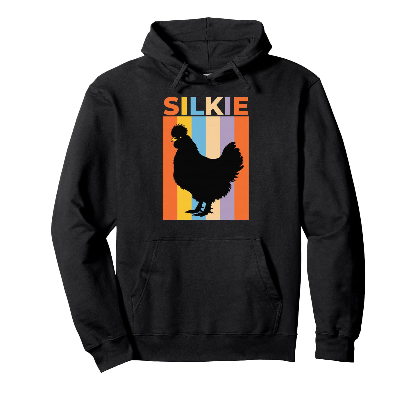 Silkie Pride Stripe Silhouette Hoodie - Casual Everyday Wear Unisex - T-Shirt, Sweatshirt, Hoodie