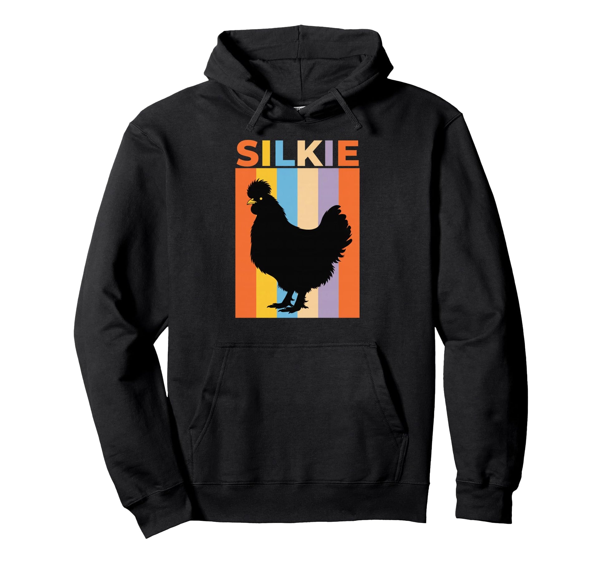 Silkie Pride Stripe Silhouette Hoodie - Casual Everyday Wear Unisex - T-Shirt, Sweatshirt, Hoodie