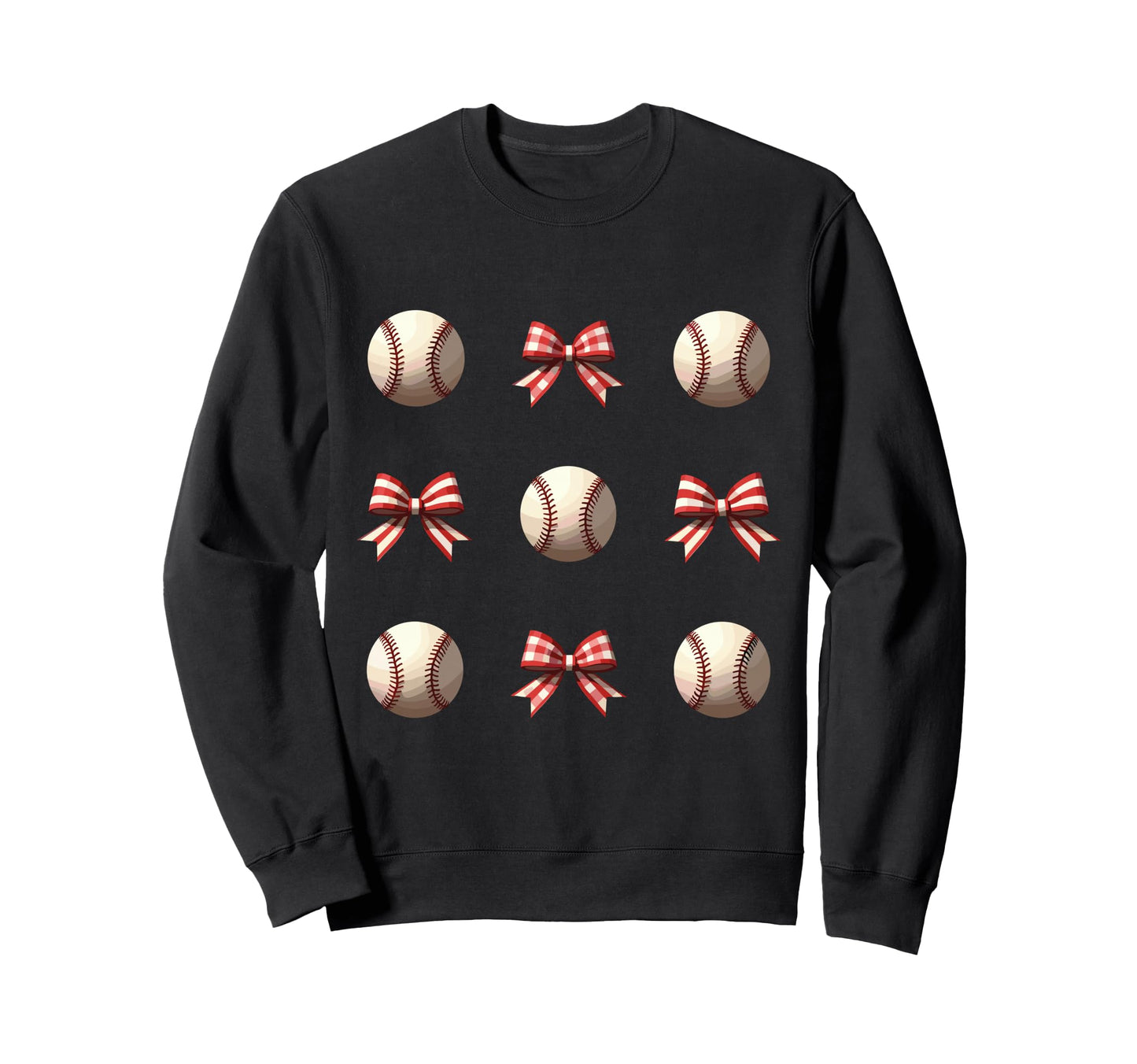 Baseball Coquette Bow Funny Bow Sweatshirt - Trendy Graphic for Adults - T-Shirt, Sweatshirt, Hoodie