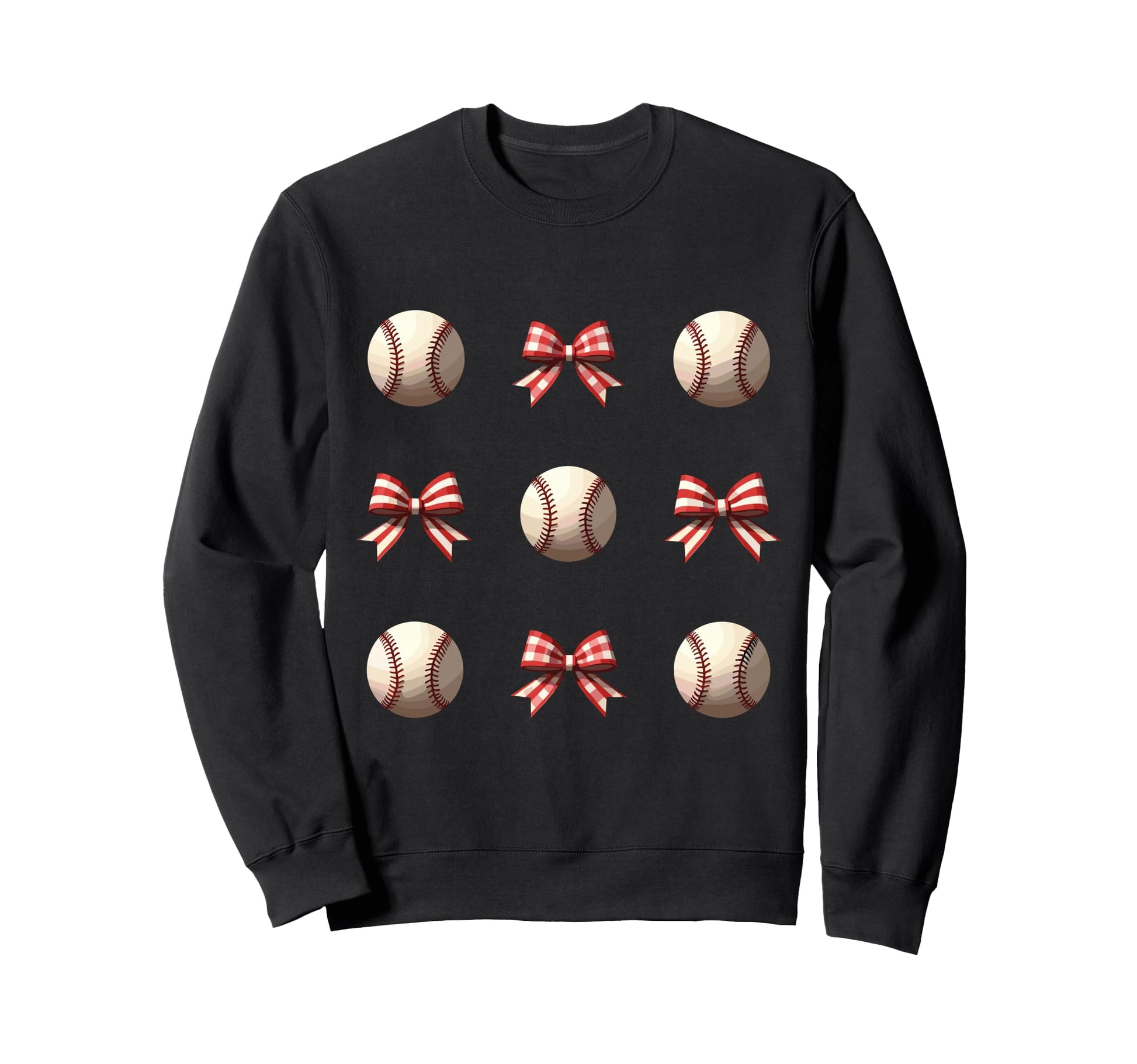 Baseball Coquette Bow Funny Bow Sweatshirt - Trendy Graphic for Adults - T-Shirt, Sweatshirt, Hoodie