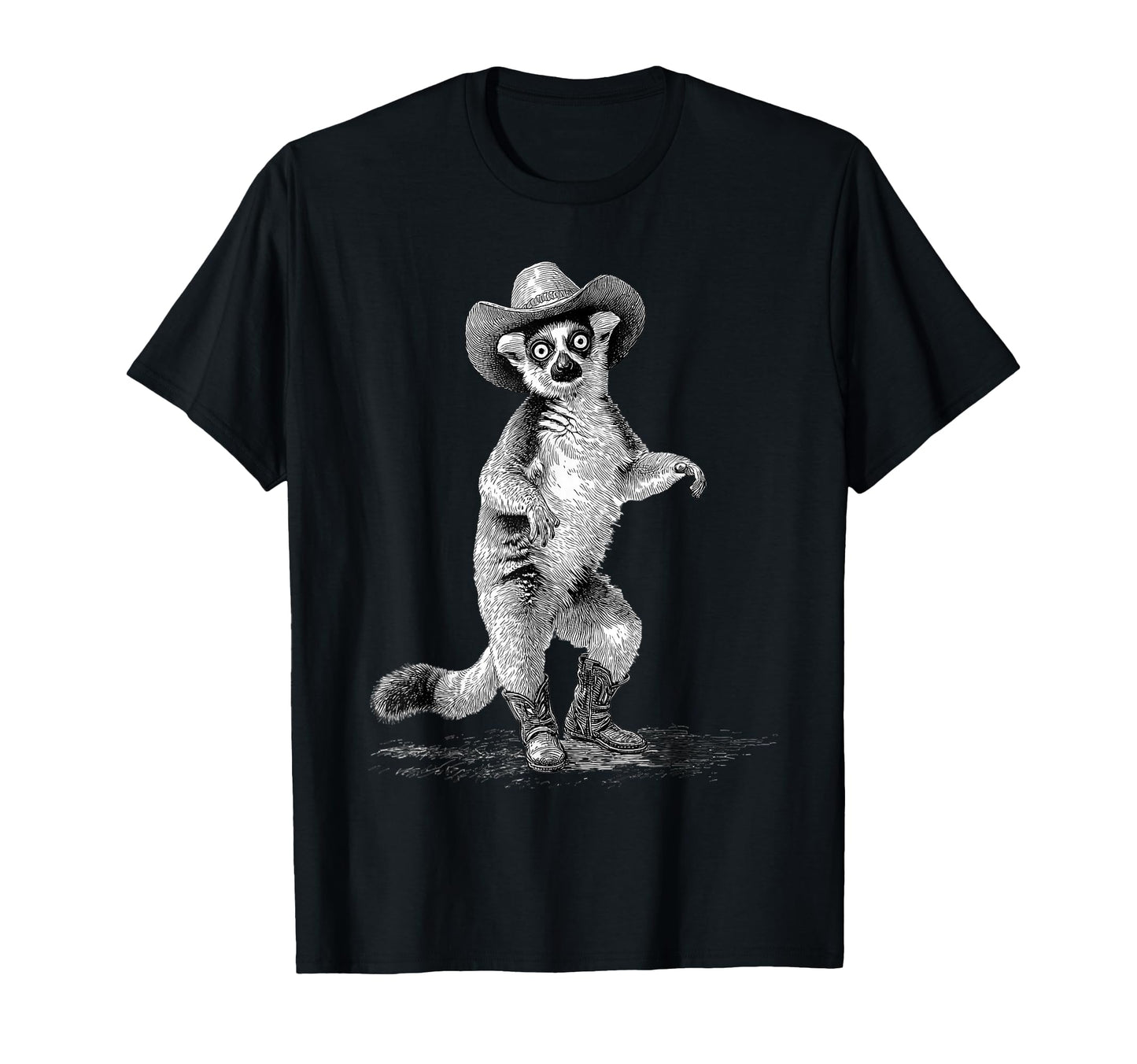 Lemur Cowboy Rodeo Cowgirl Western T-Shirt - Graphic Print for Adults - T-Shirt, Sweatshirt, Hoodie