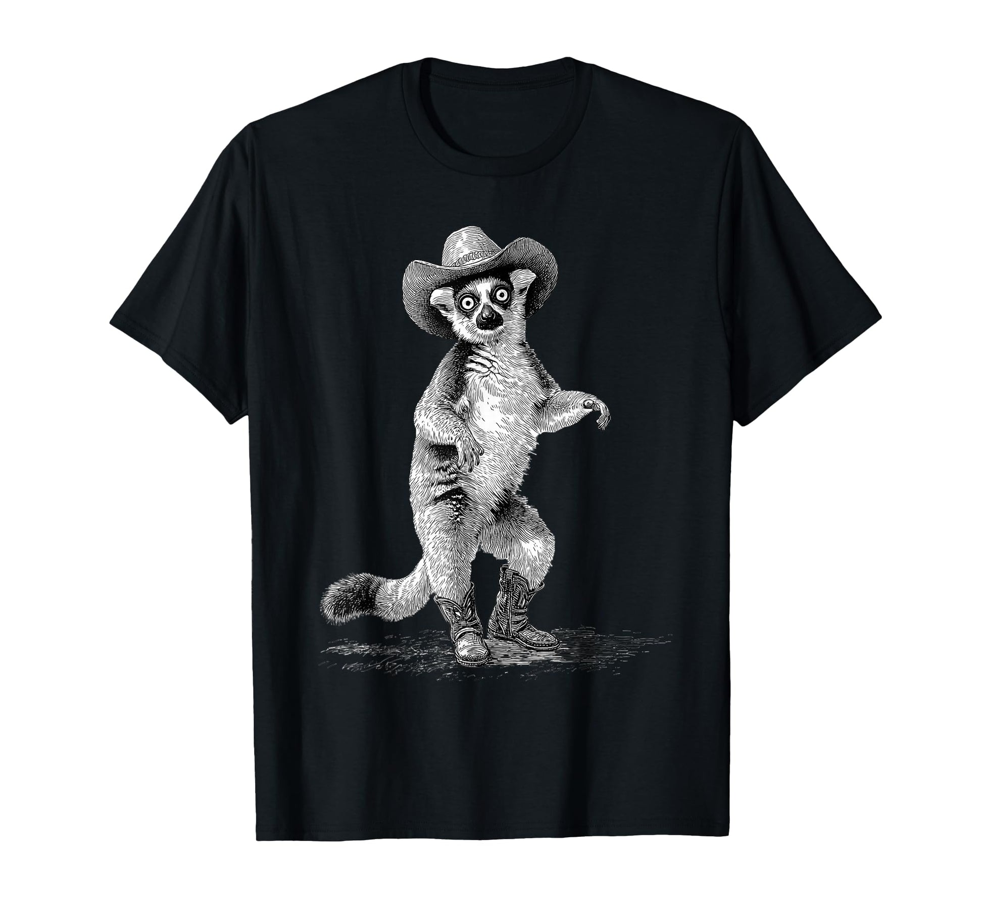 Lemur Cowboy Rodeo Cowgirl Western T-Shirt - Graphic Print for Adults - T-Shirt, Sweatshirt, Hoodie