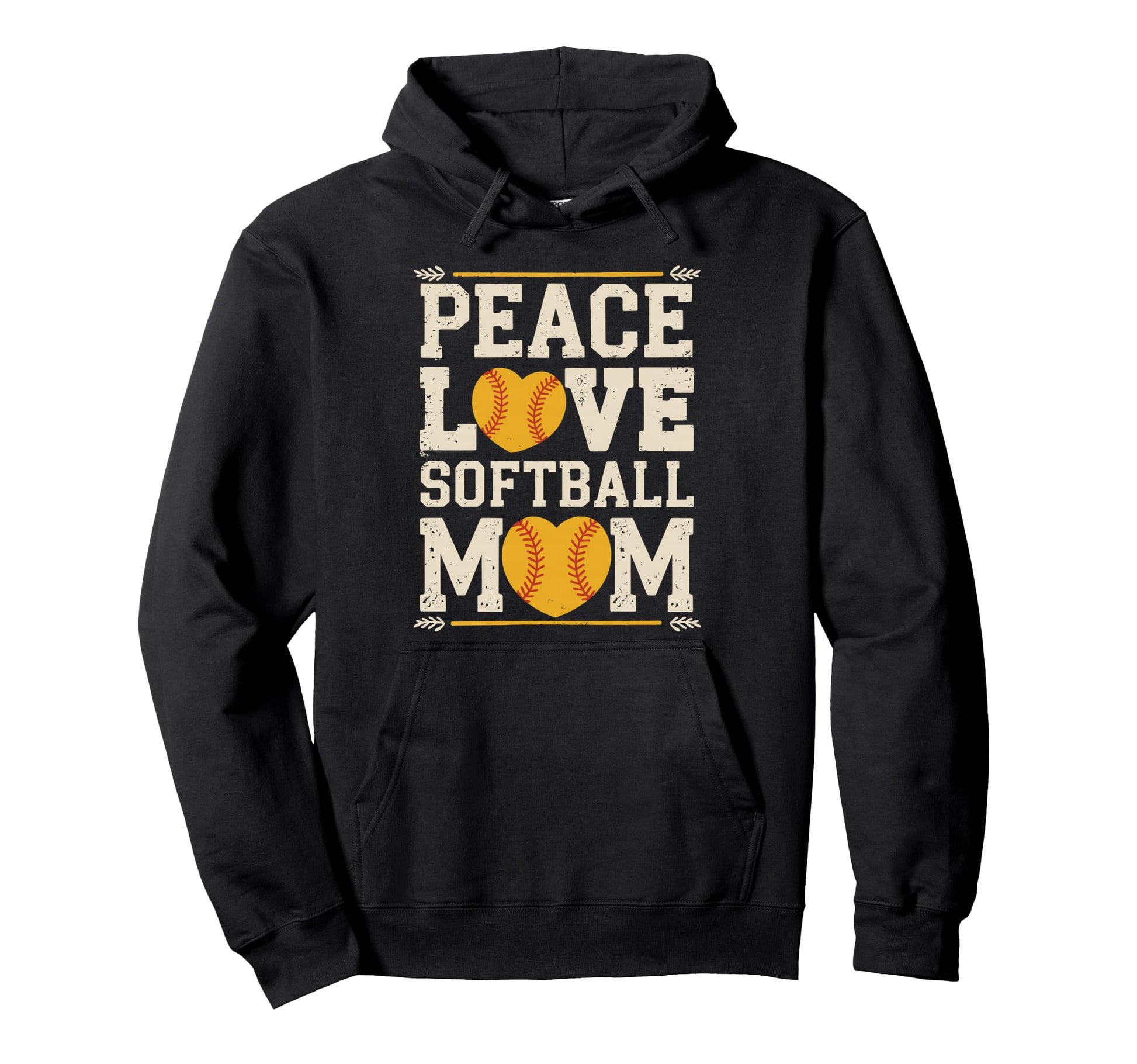 Baseball Sports Lover Player Peace Love Hoodie - Graphic Print Unisex - T-Shirt, Sweatshirt, Hoodie