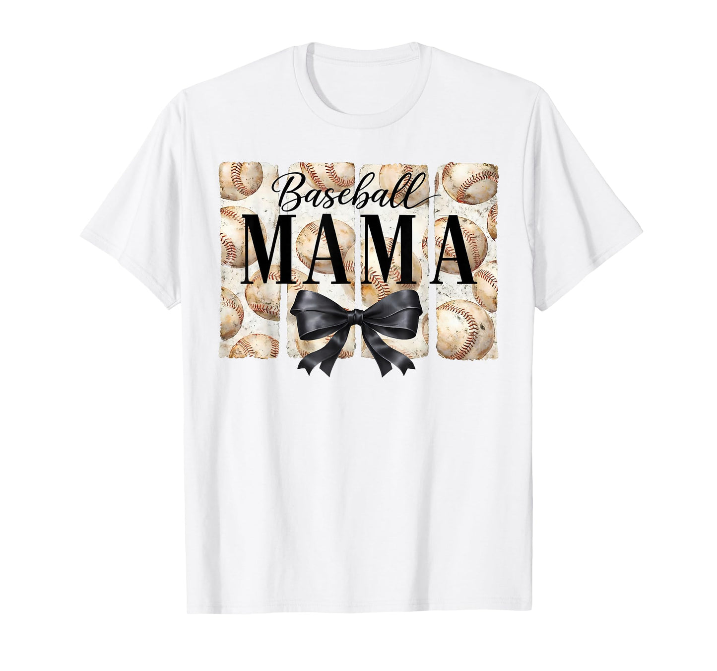 Baseball Mama Coquette Bow Game T-Shirt - Casual Everyday Wear for Adults - T-Shirt, Sweatshirt, Hoodie