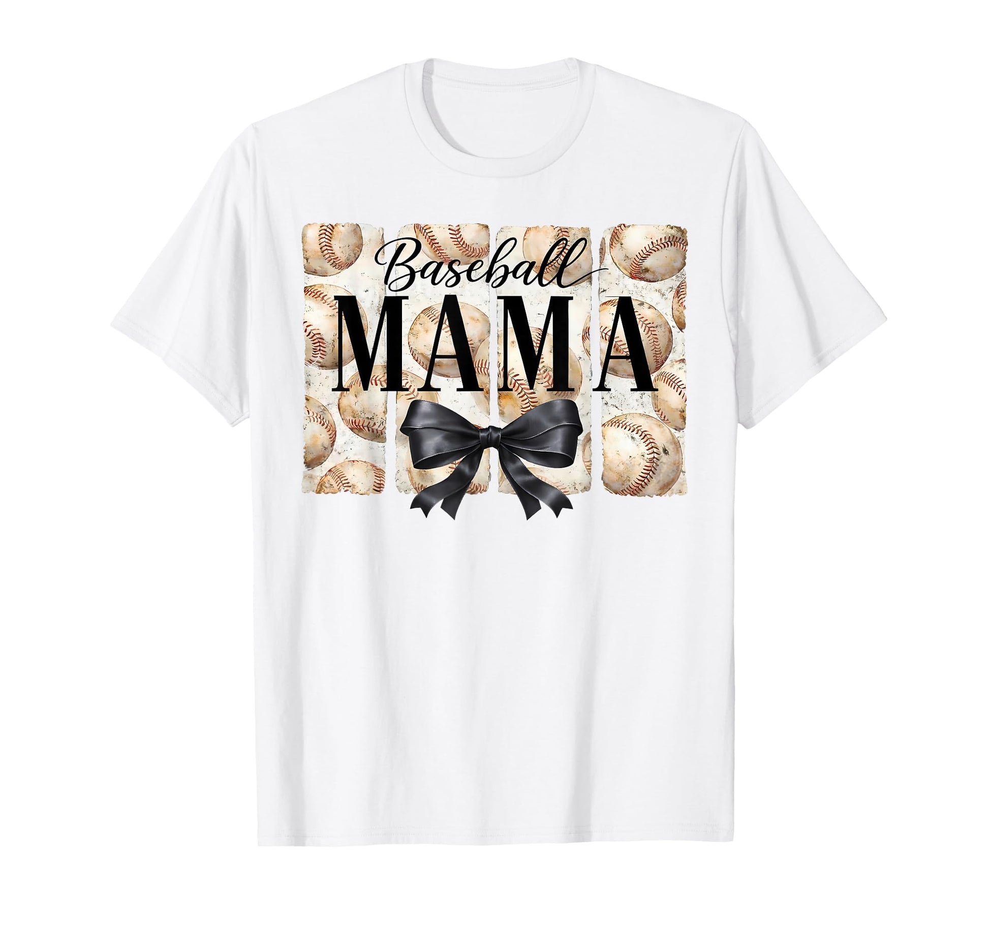 Baseball Mama Coquette Bow Game T-Shirt - Casual Everyday Wear for Adults - T-Shirt, Sweatshirt, Hoodie