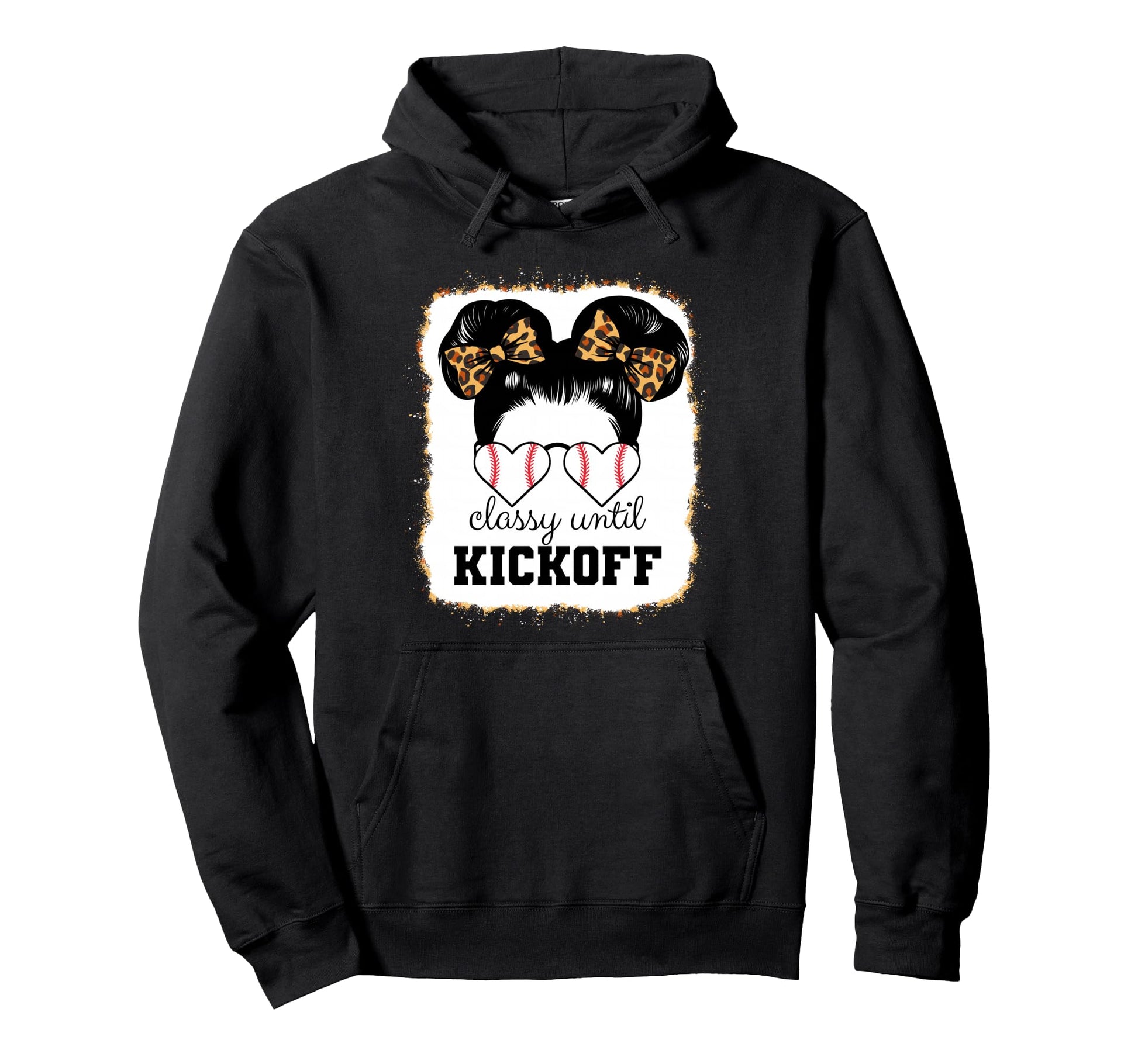 Baseball Player Leopard Classy Until Hoodie - Graphic Print for Adults - T-Shirt, Sweatshirt, Hoodie
