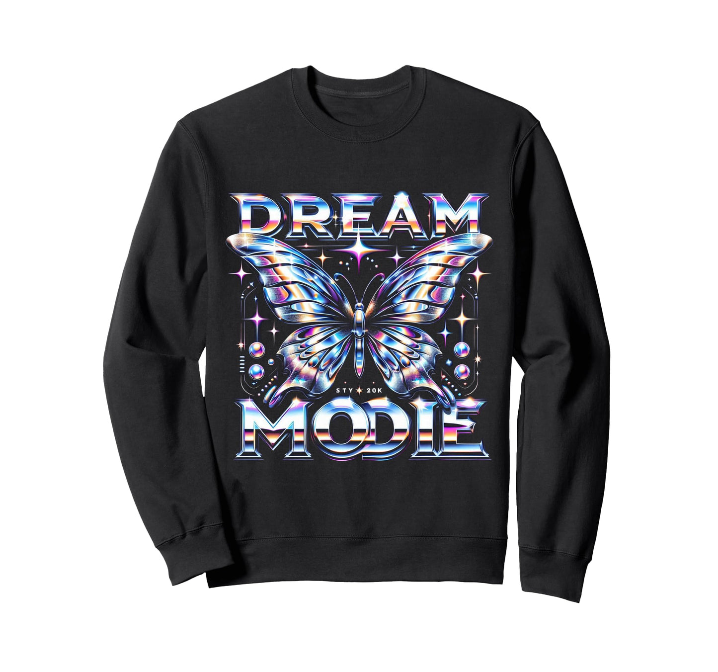 Y2K Butterfly Dream Mode Sweatshirt - Fun Novelty Design Men Women - T-Shirt, Sweatshirt, Hoodie