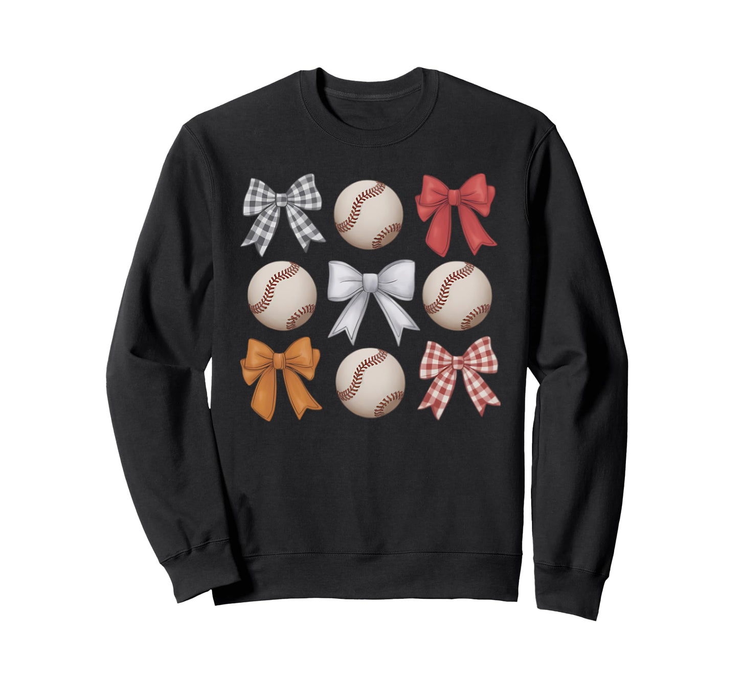 Baseball Coquette Bow Mom Sister Sweatshirt - Unique Graphic Men Women - T-Shirt, Sweatshirt, Hoodie