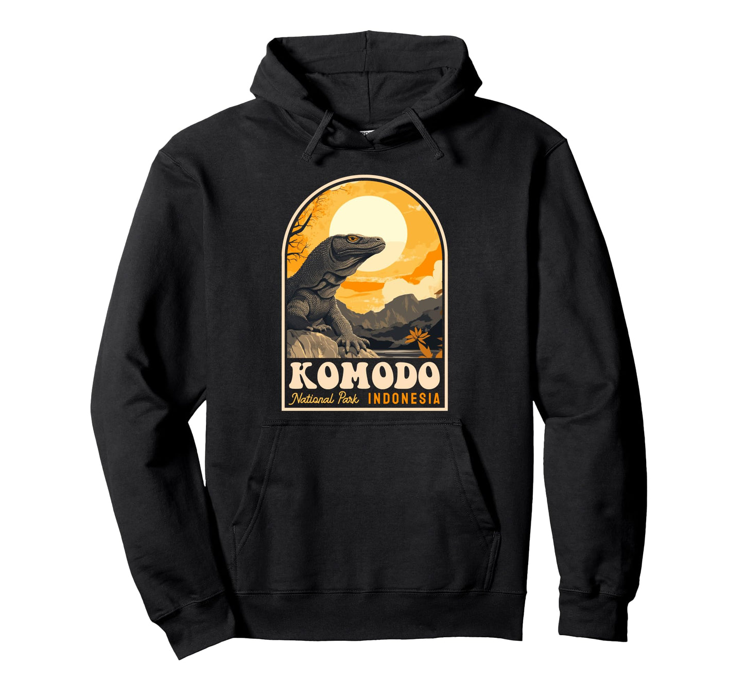 Komodo National Park Indonesia Hoodie - Fun Novelty Design for Adults - T-Shirt, Sweatshirt, Hoodie