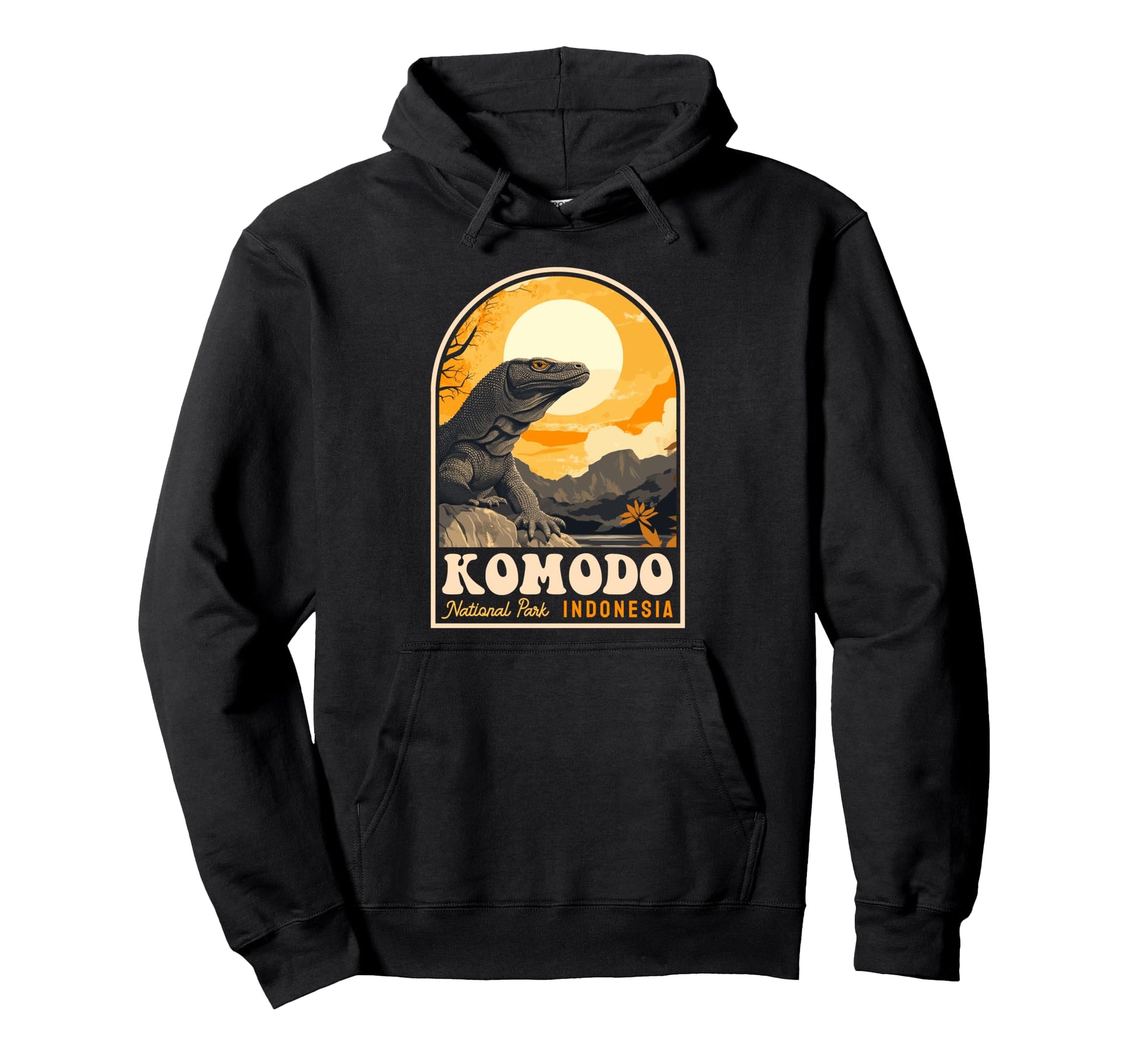 Komodo National Park Indonesia Hoodie - Fun Novelty Design for Adults - T-Shirt, Sweatshirt, Hoodie