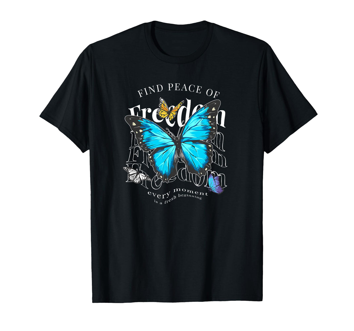 Butterfly Freedom Y2K Grunge T-Shirt - Fun Novelty Design Men Women - T-Shirt, Sweatshirt, Hoodie