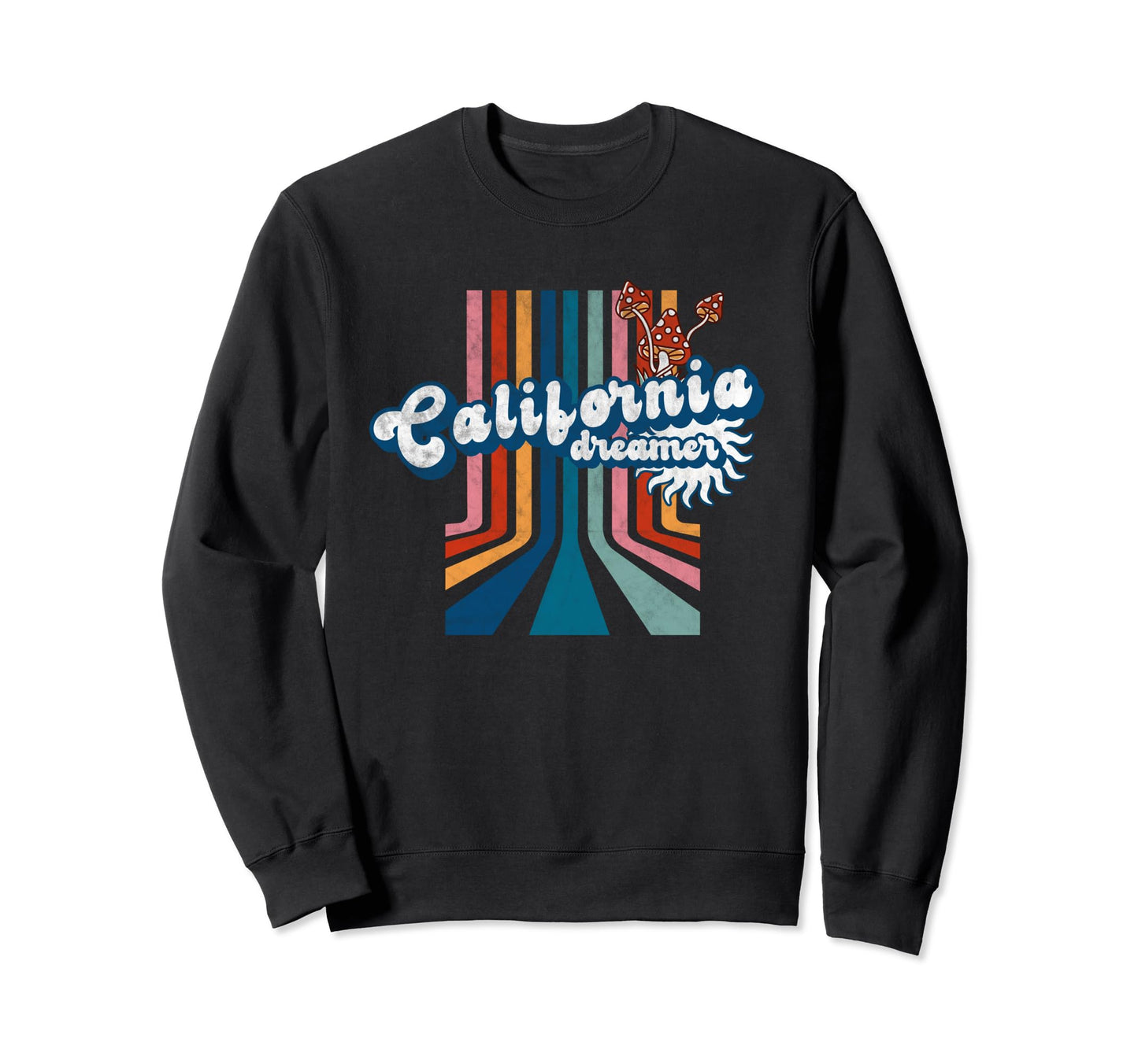 Stripes Grunge California Sweatshirt - Casual Everyday Wear for Adults - T-Shirt, Sweatshirt, Hoodie