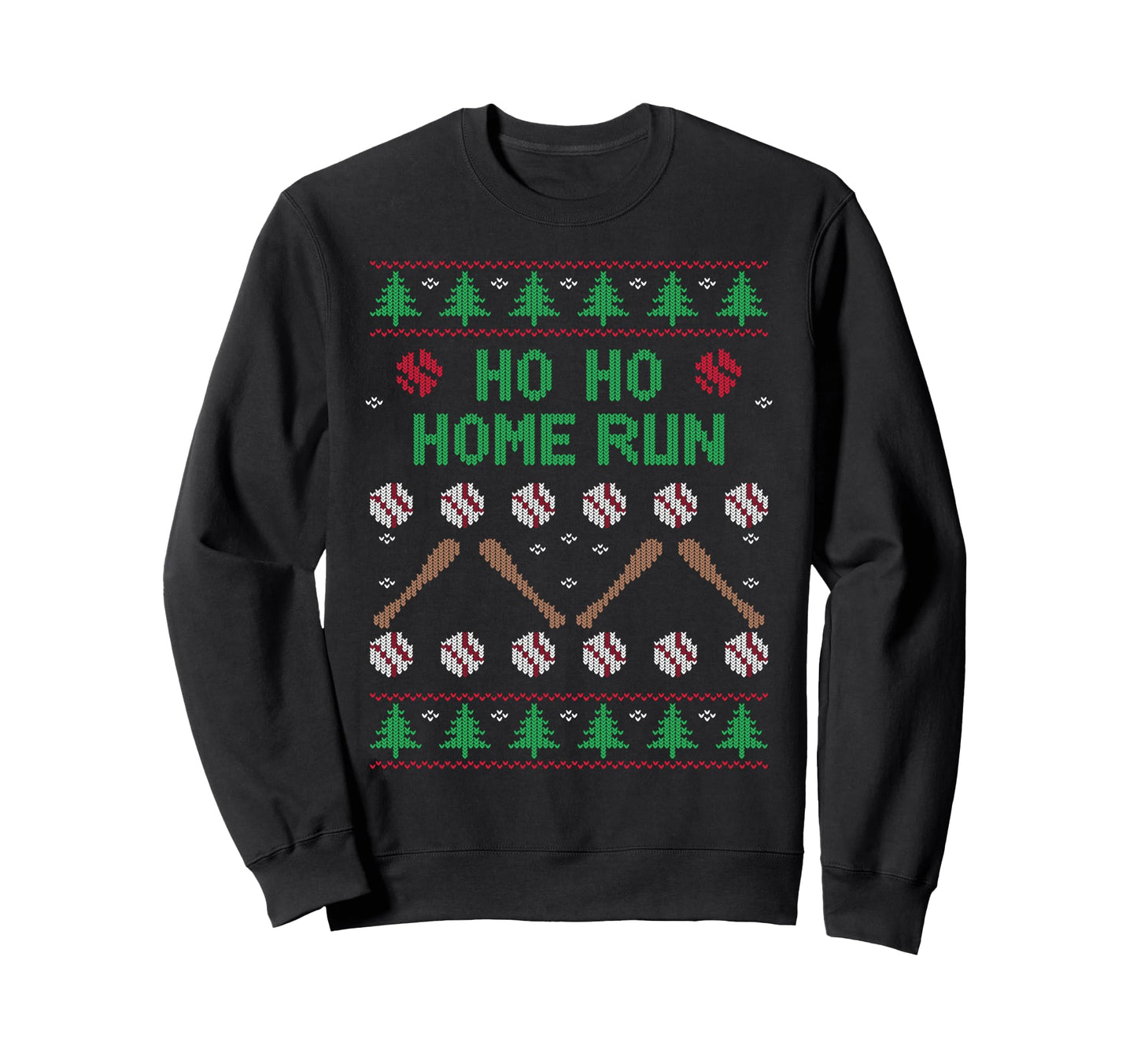 Ho Ho Home Run Funny Ugly Sweatshirt - Casual Everyday Wear Men Women - T-Shirt, Sweatshirt, Hoodie