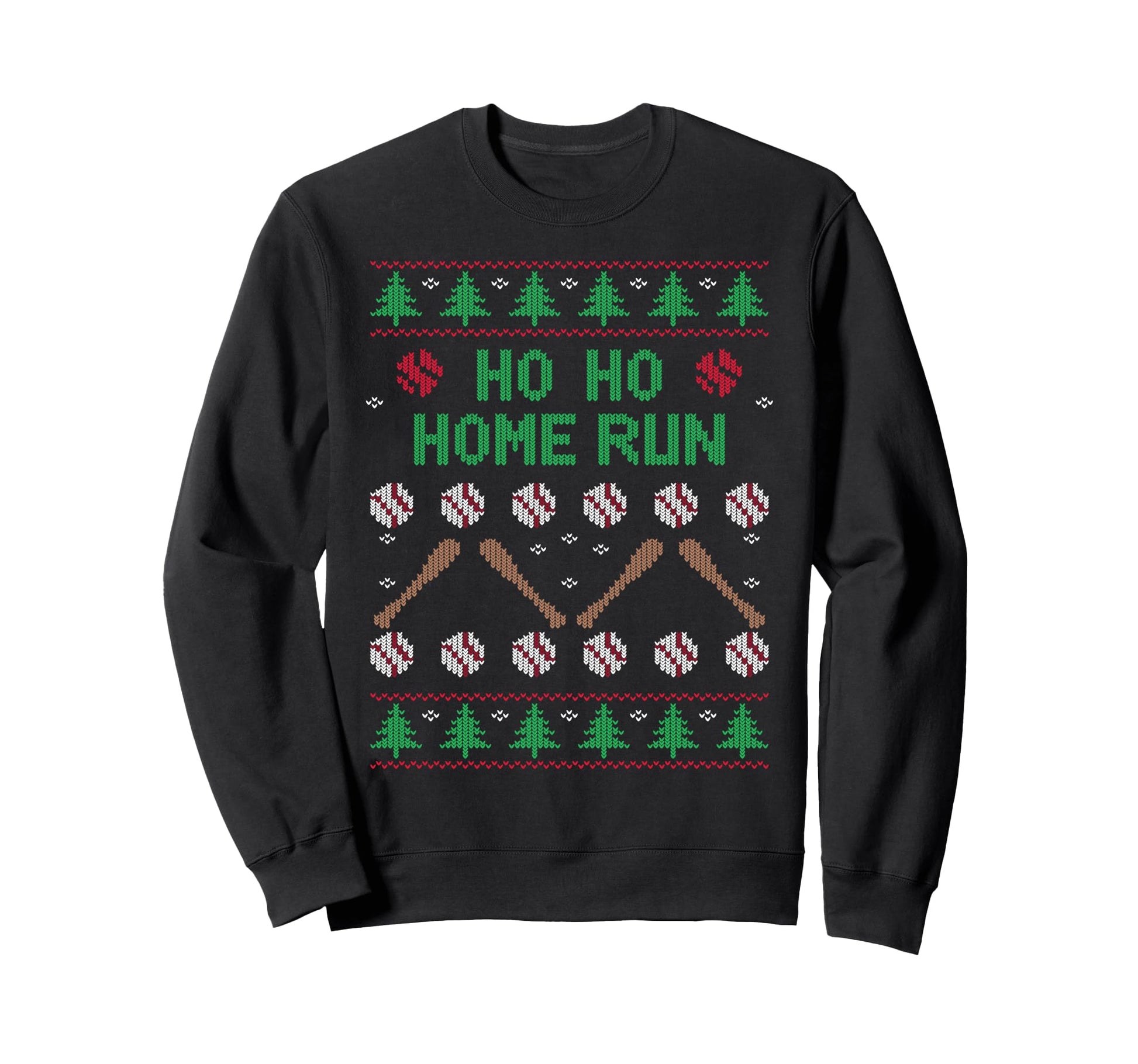 Ho Ho Home Run Funny Ugly Sweatshirt - Casual Everyday Wear Men Women - T-Shirt, Sweatshirt, Hoodie